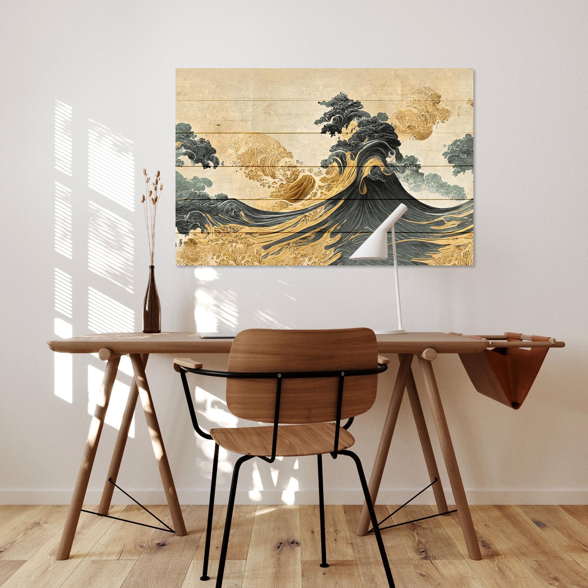 Obraz Wood Rough Waves-40x60 cm