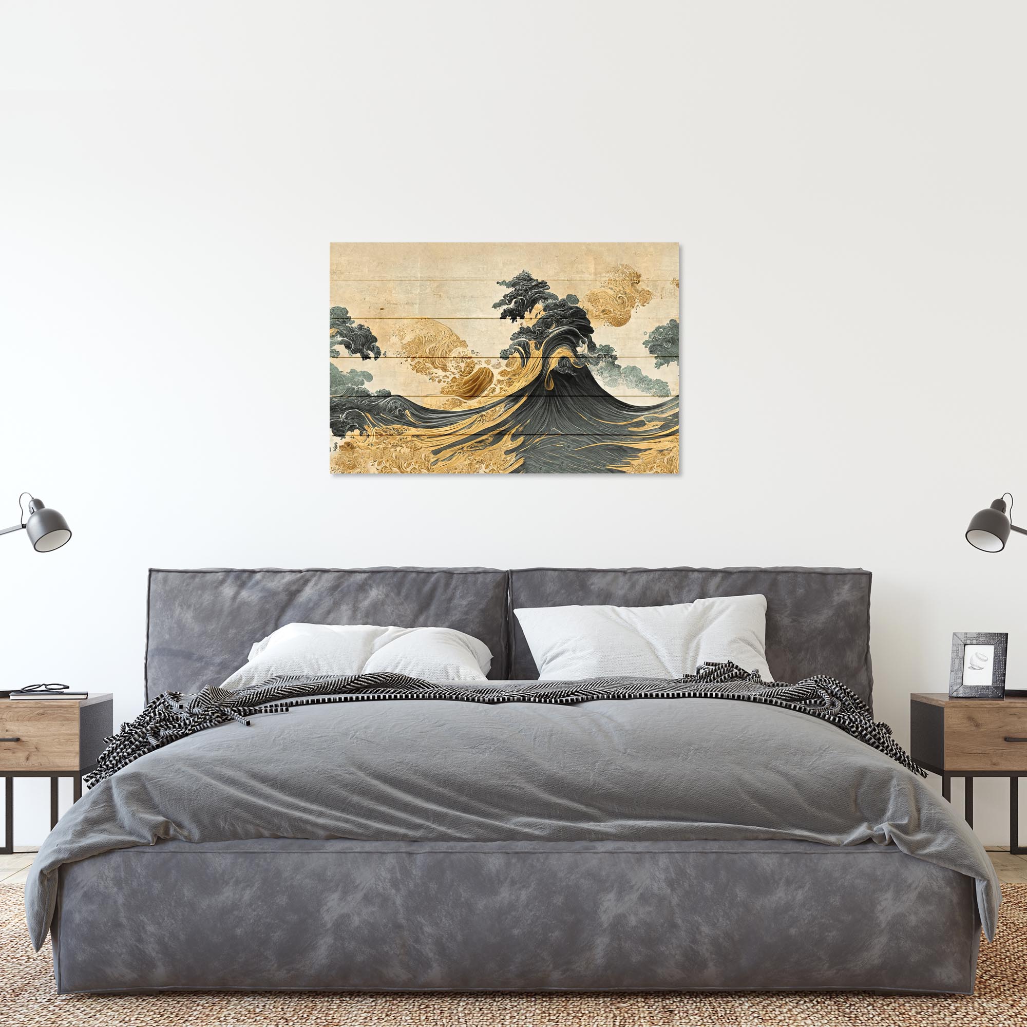 Obraz Wood Rough Waves-40x60 cm