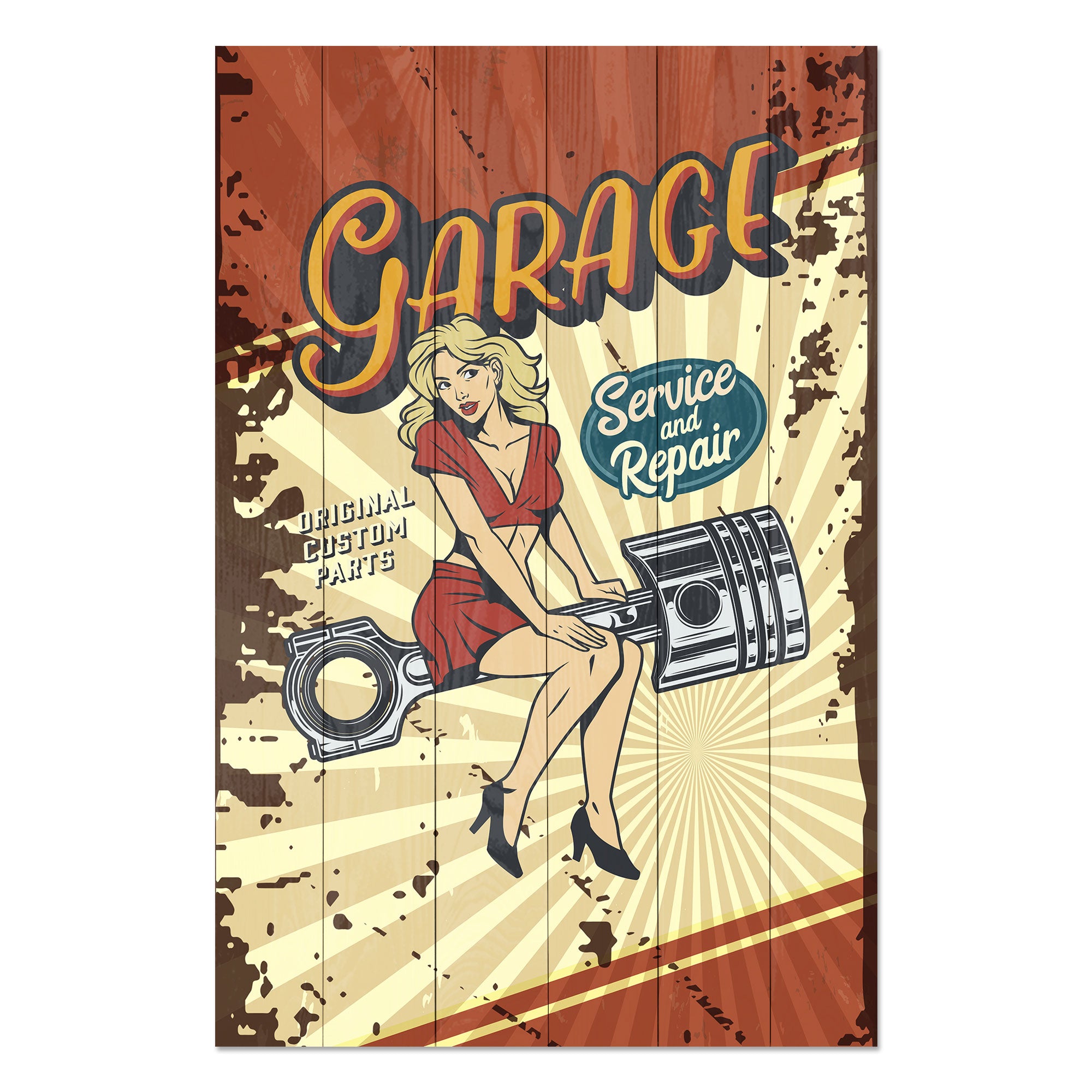 Wood Picture Garage Service and Repair-30x40 cm