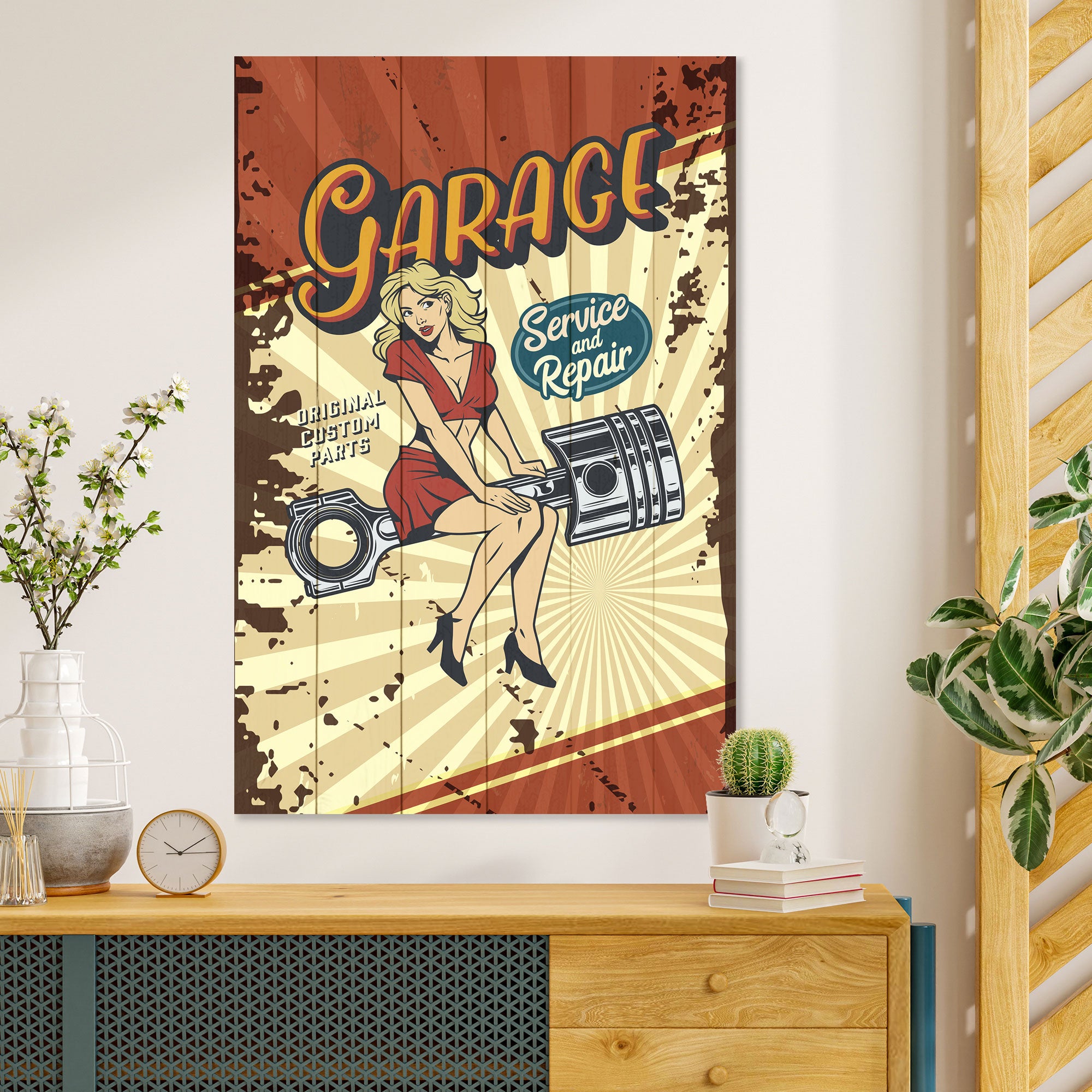 Wood Picture Garage Service and Repair-30x40 cm