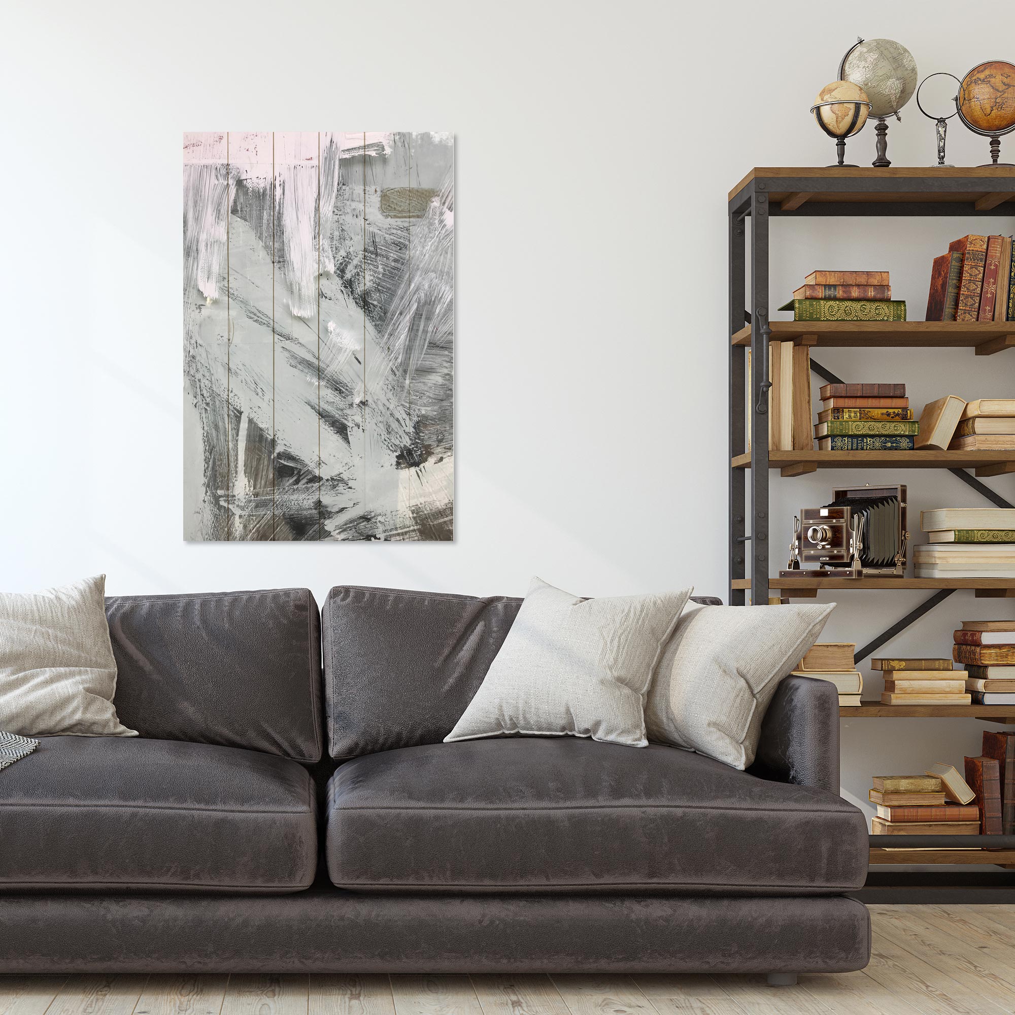 Bild Wood Graue Streifen-20x30 cm