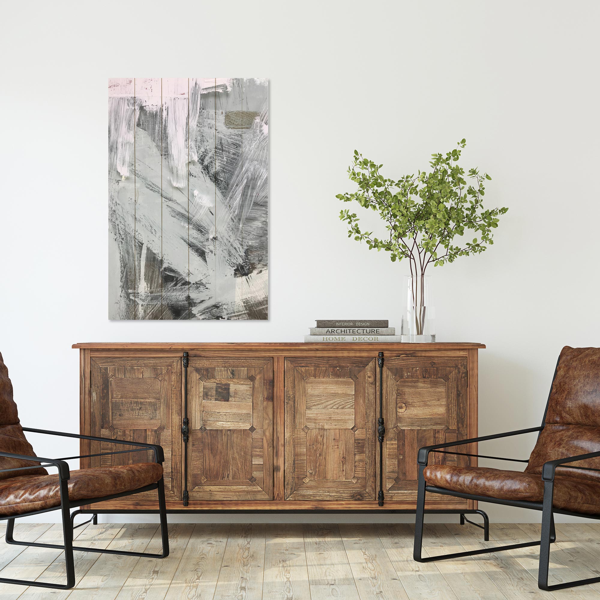 Bild Wood Graue Streifen-40x60 cm