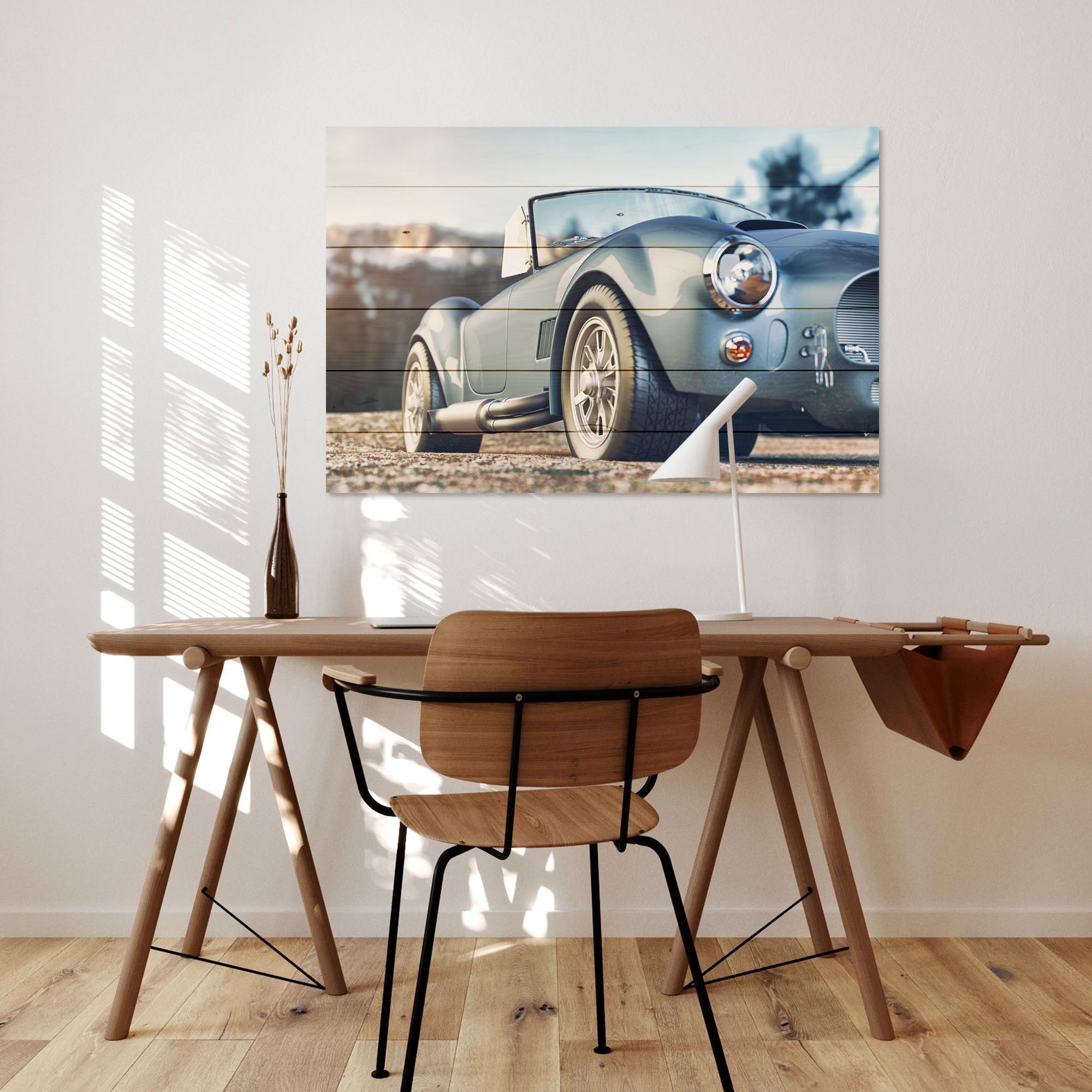 Bild Wood Klassisches Retroauto-60x90 cm