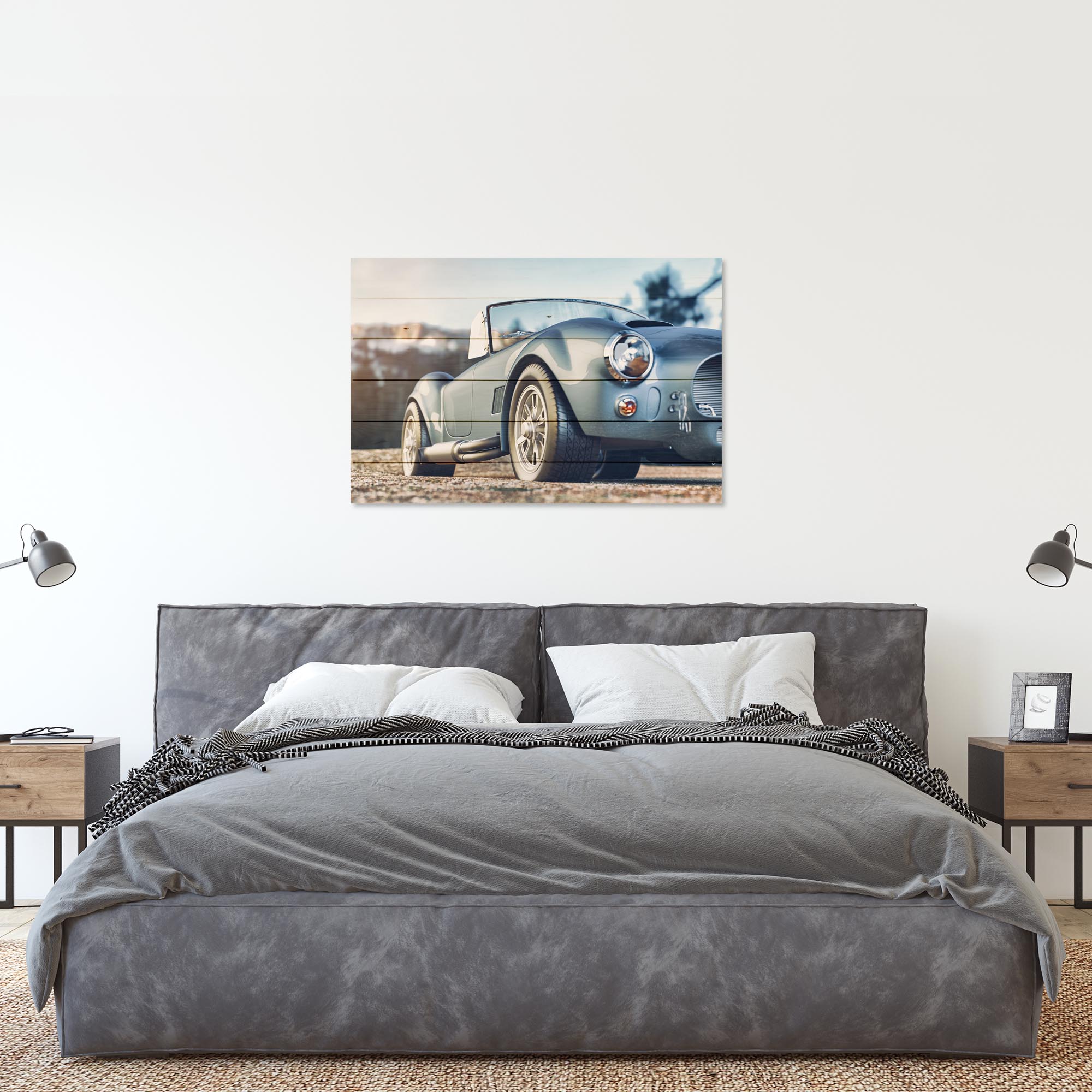 Bild Wood Klassisches Retroauto-60x90 cm