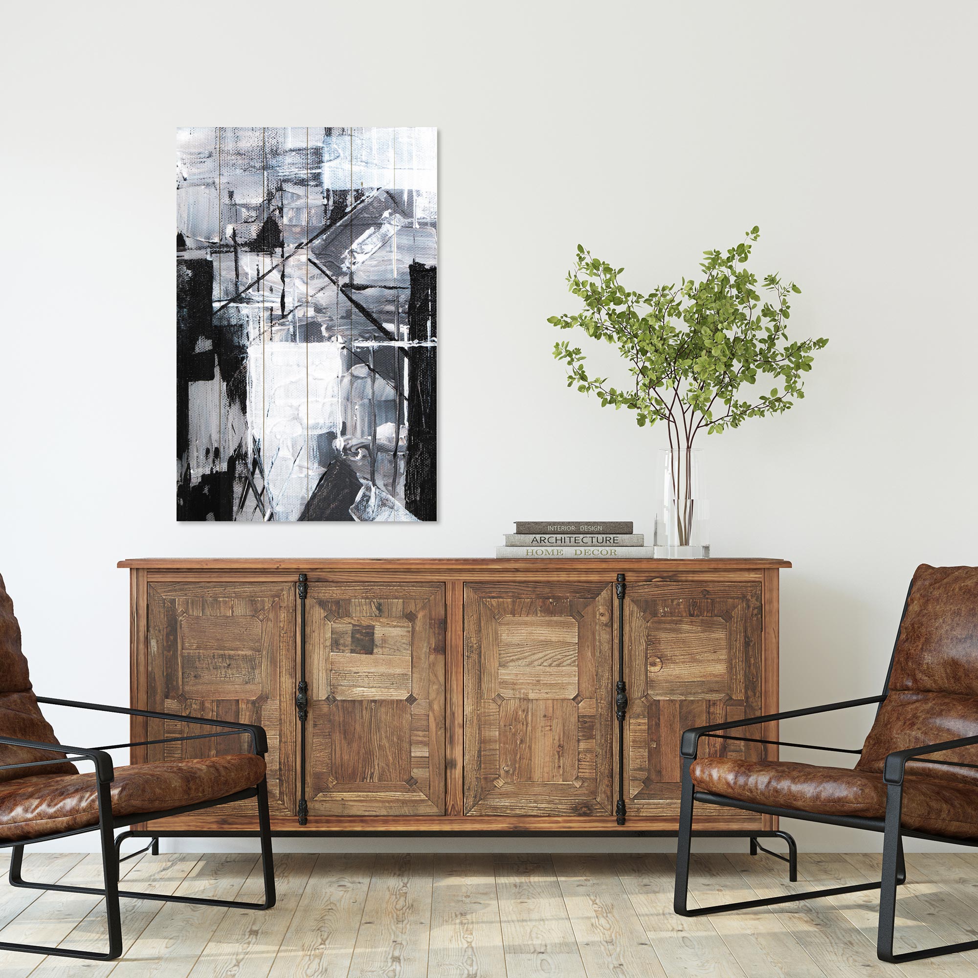 Bild Wood Geometrische Formen-50x70 cm