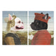 Obraz Wood Frenchie Frederico mit Ehefrau-30x40 cm