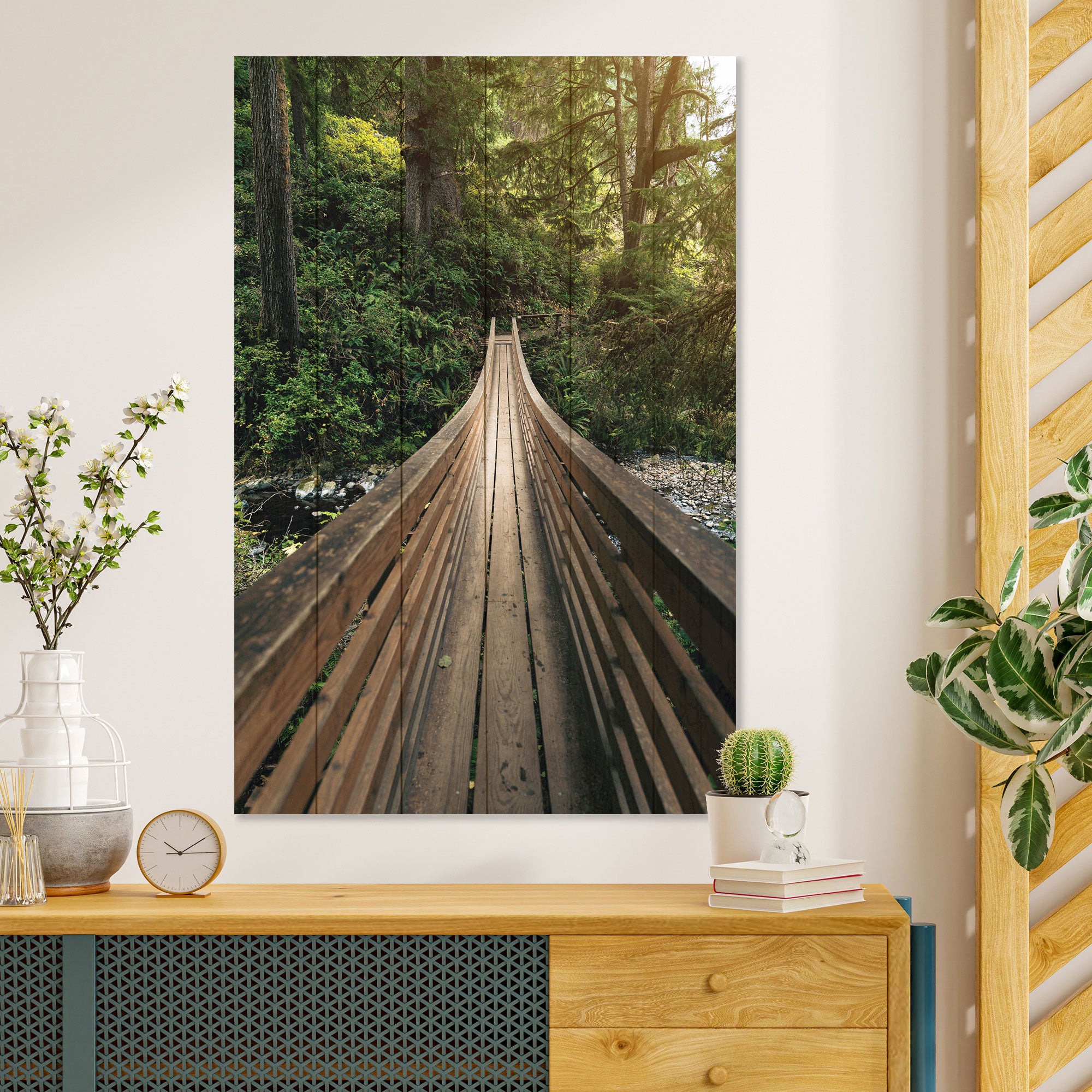 Obraz Wood Waldbrücke-40x60 cm