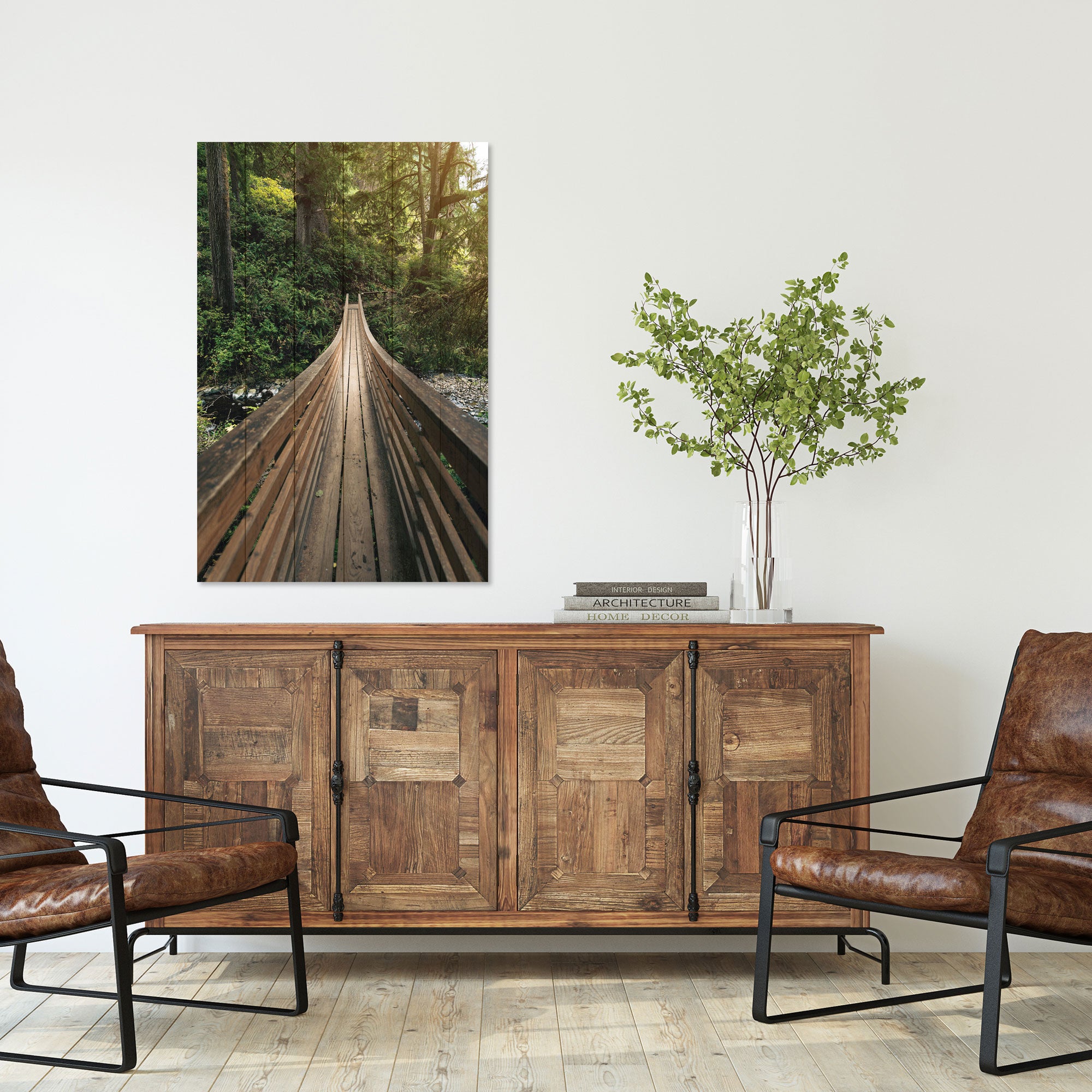 Obraz Wood Waldbrücke-40x60 cm