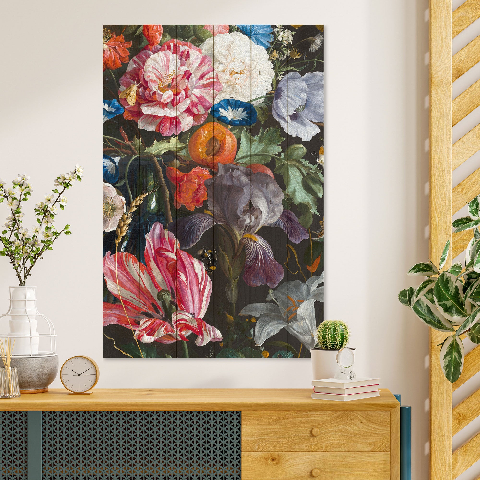 Wood Flower Painting-60x90 cm