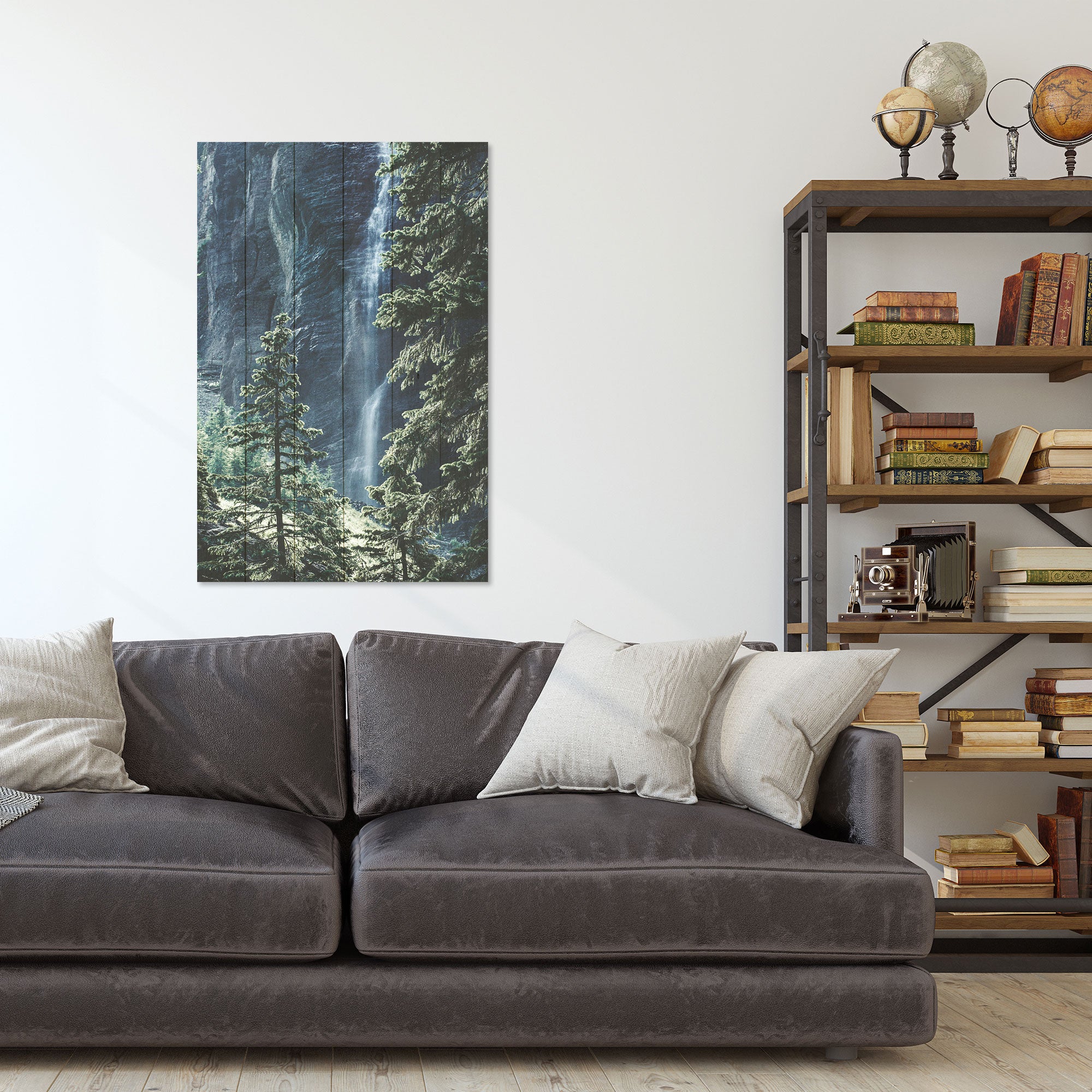 Bild Wood Forest Waterfall-40x60 cm