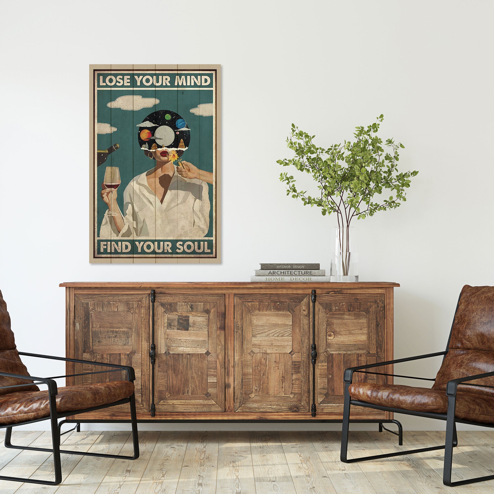 Bild Wood Lose your Mind-50x70 cm