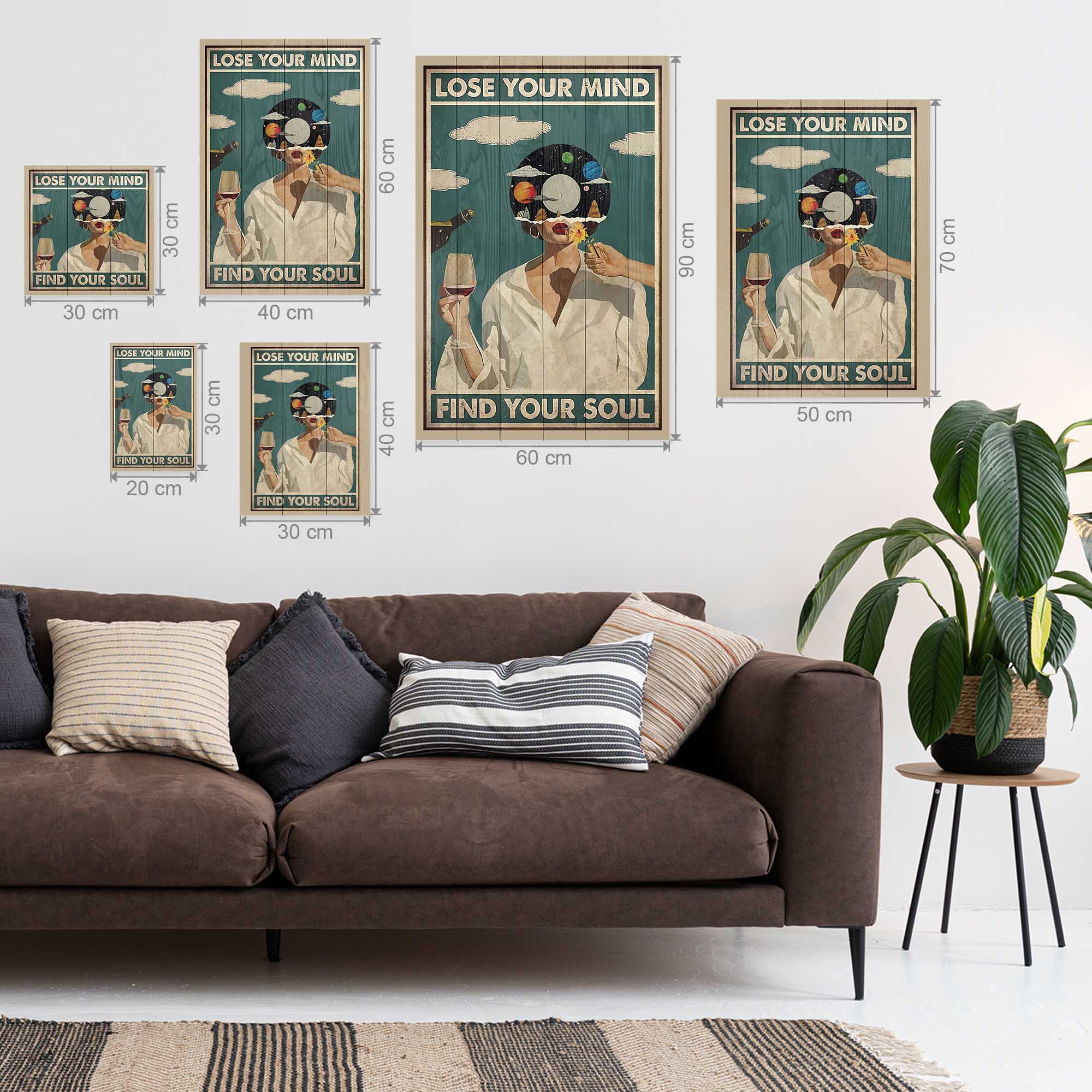 Bild Wood Lose your Mind-40x60 cm