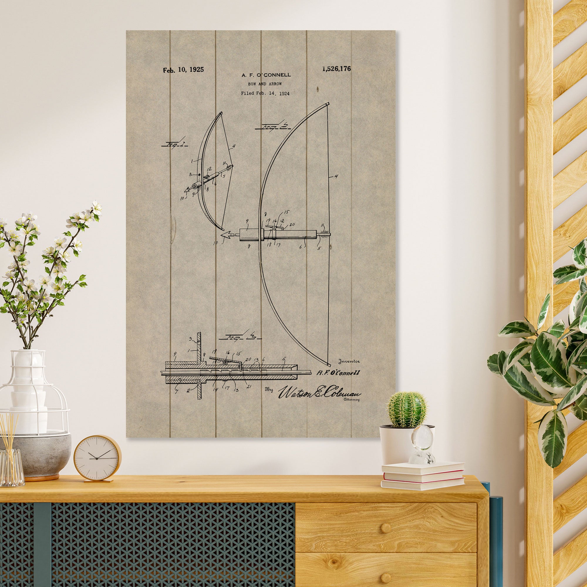 Bild Holz Altmodischer Bogen-60x90 cm