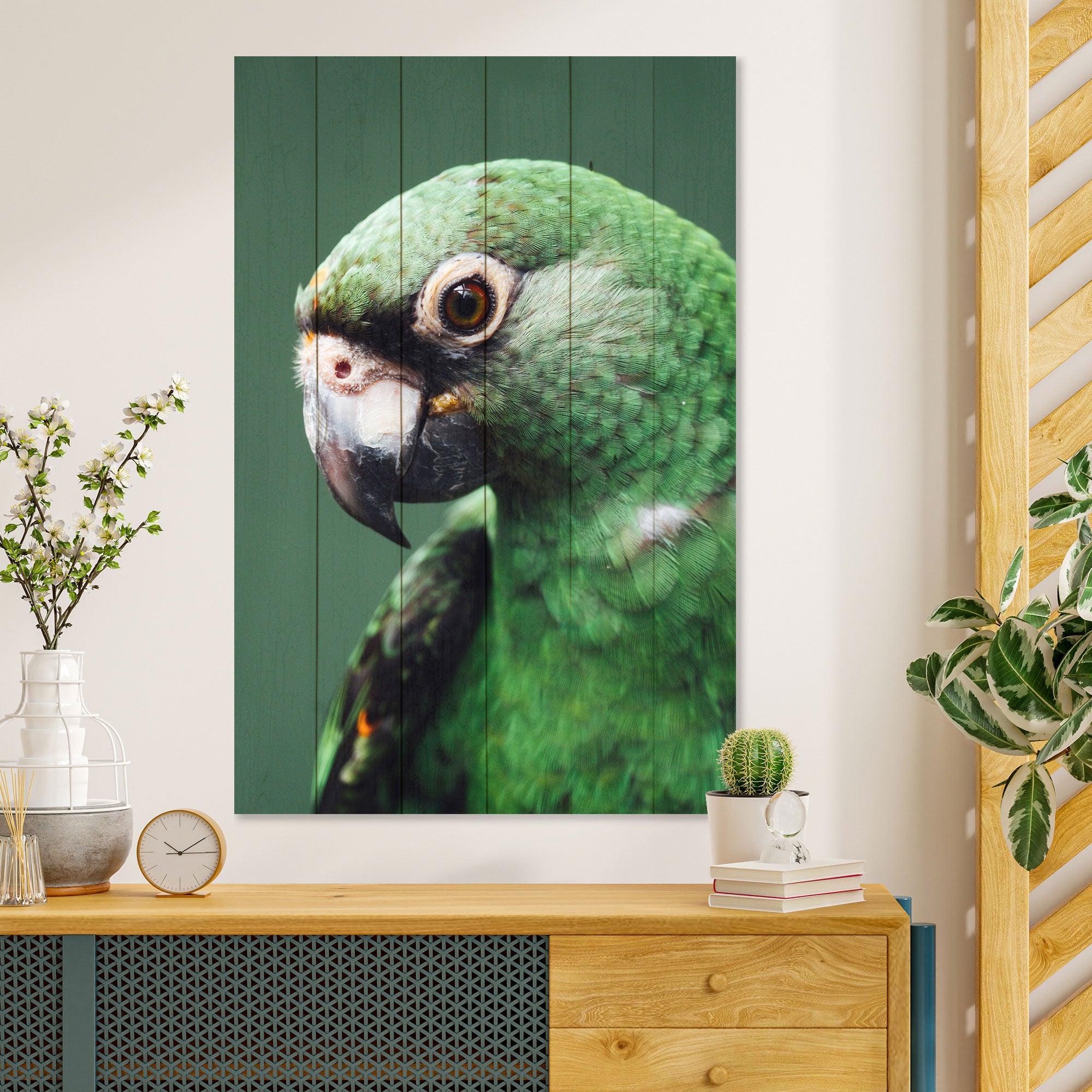 Bild Holz Papagei-60x90 cm