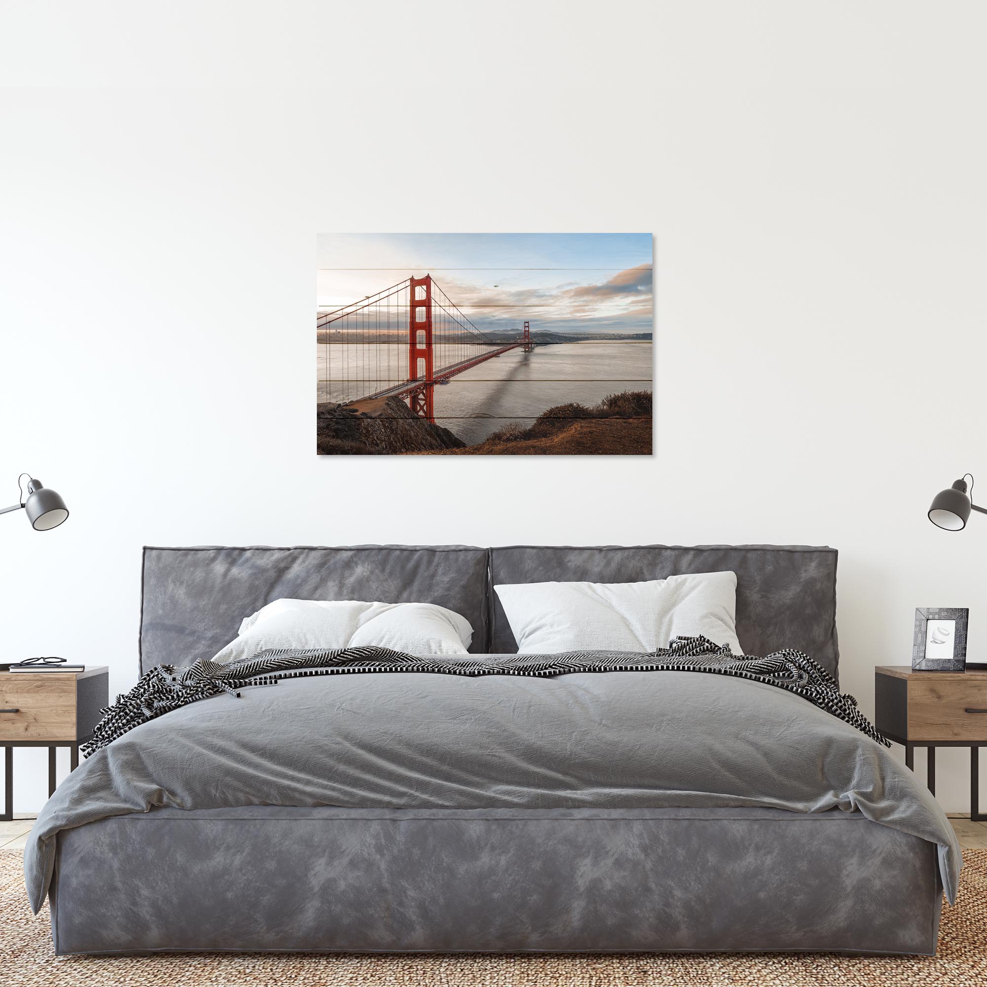 Bild Holz Golden Gate Bridge-60x90 cm