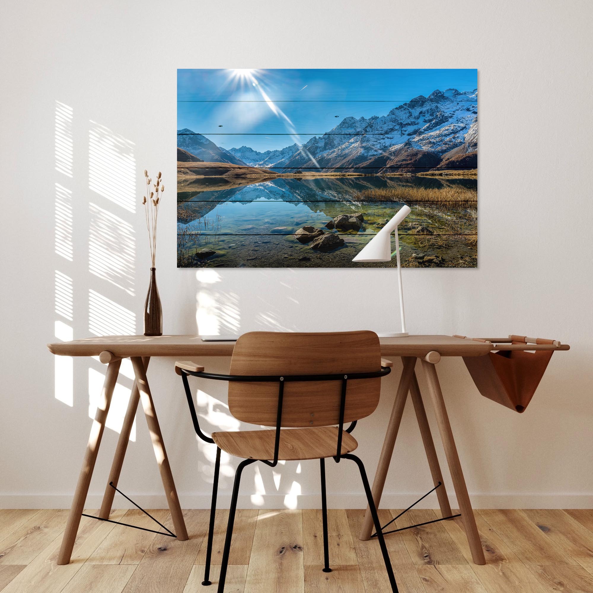 Bild Holz Kristallklarer See-30x40 cm