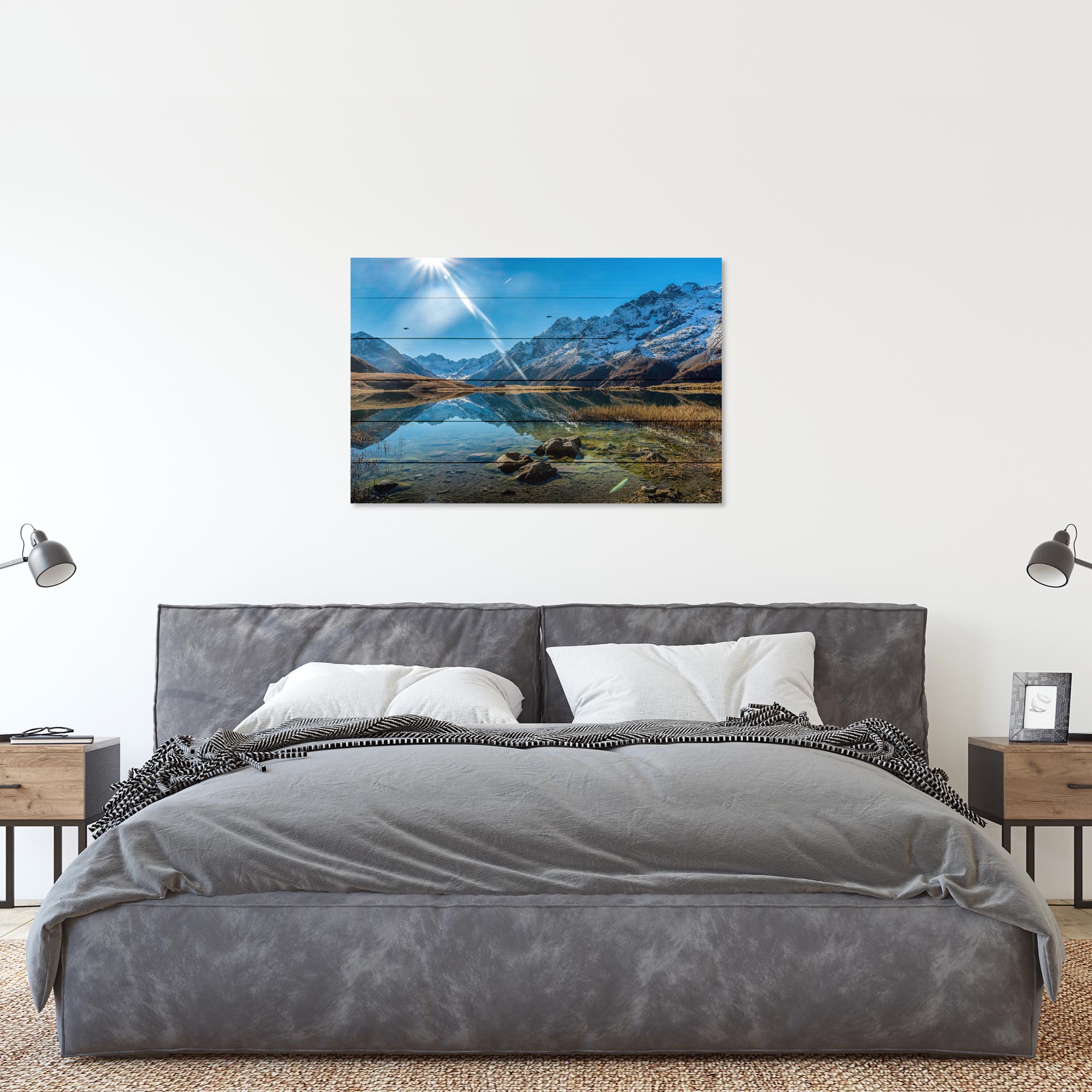 Bild Holz Kristallklarer See-30x40 cm