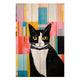 Bild Holz Mosaik Katze-30x30 cm