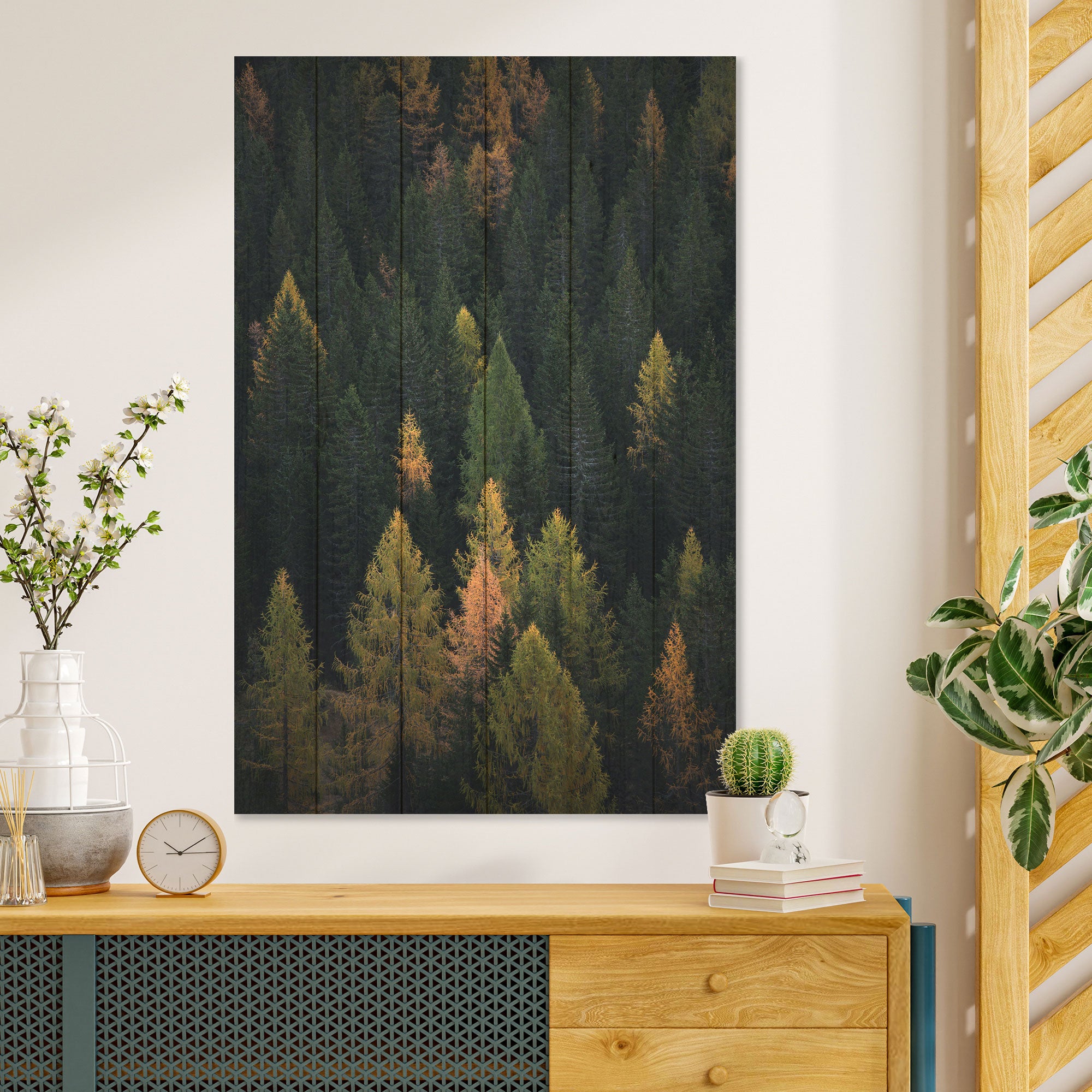 Bild Holz Nadelwald-30x30 cm