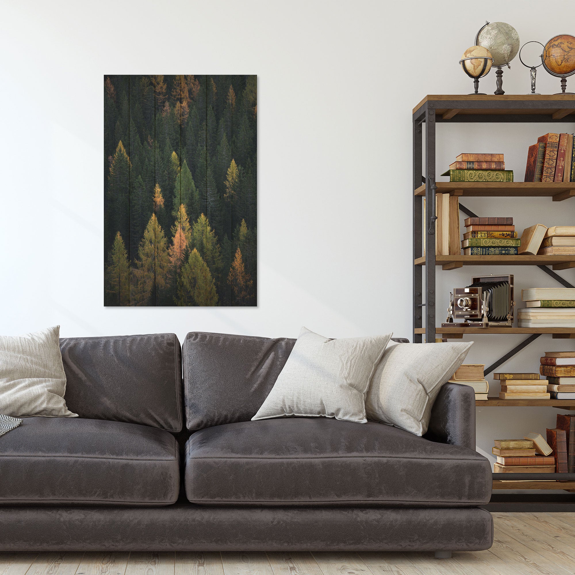 Bild Holz Nadelwald-30x30 cm
