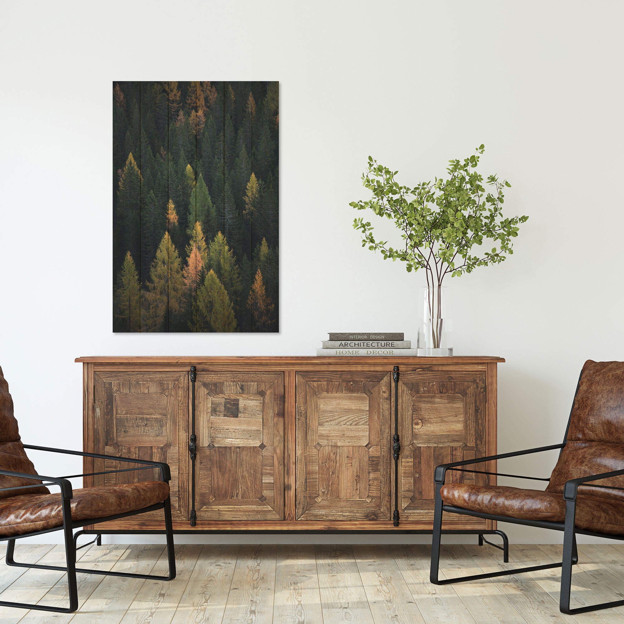 Bild Holz Nadelwald-60x90 cm