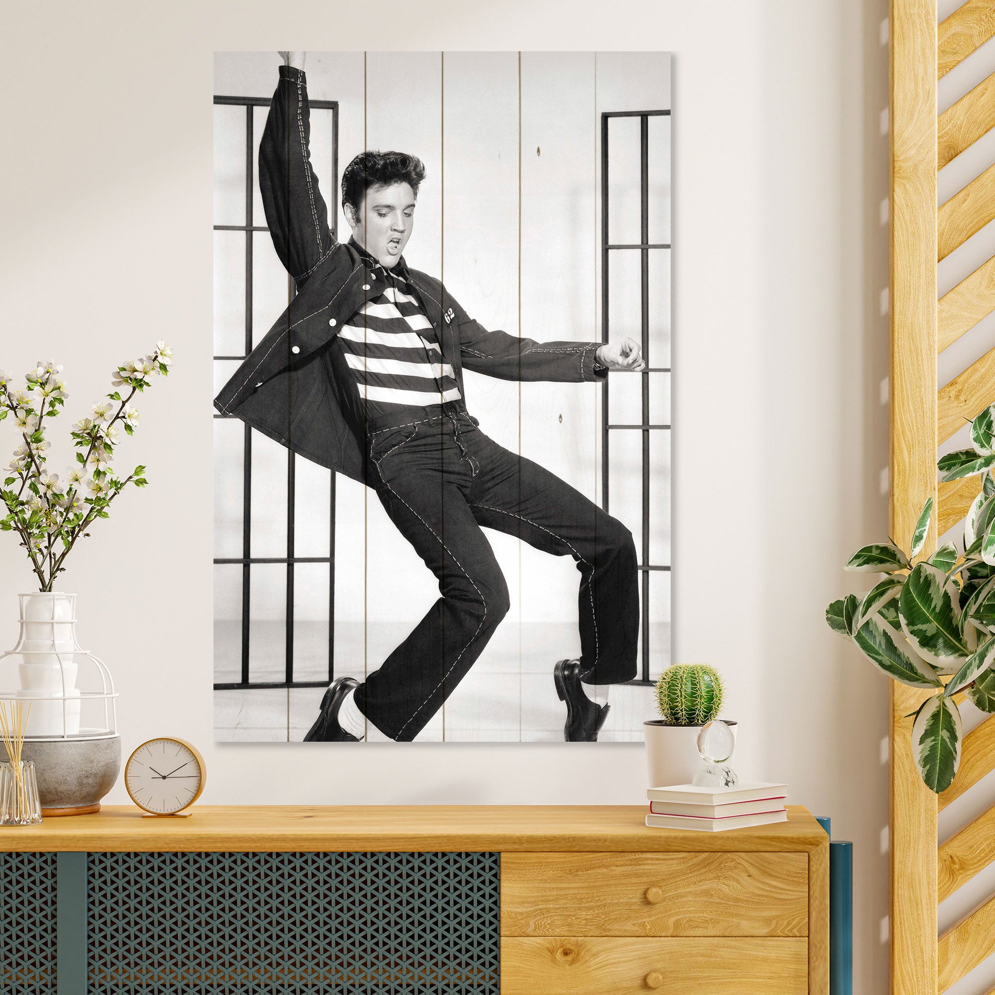 Obraz Dřevo Elvis Tanec-20x30 cm