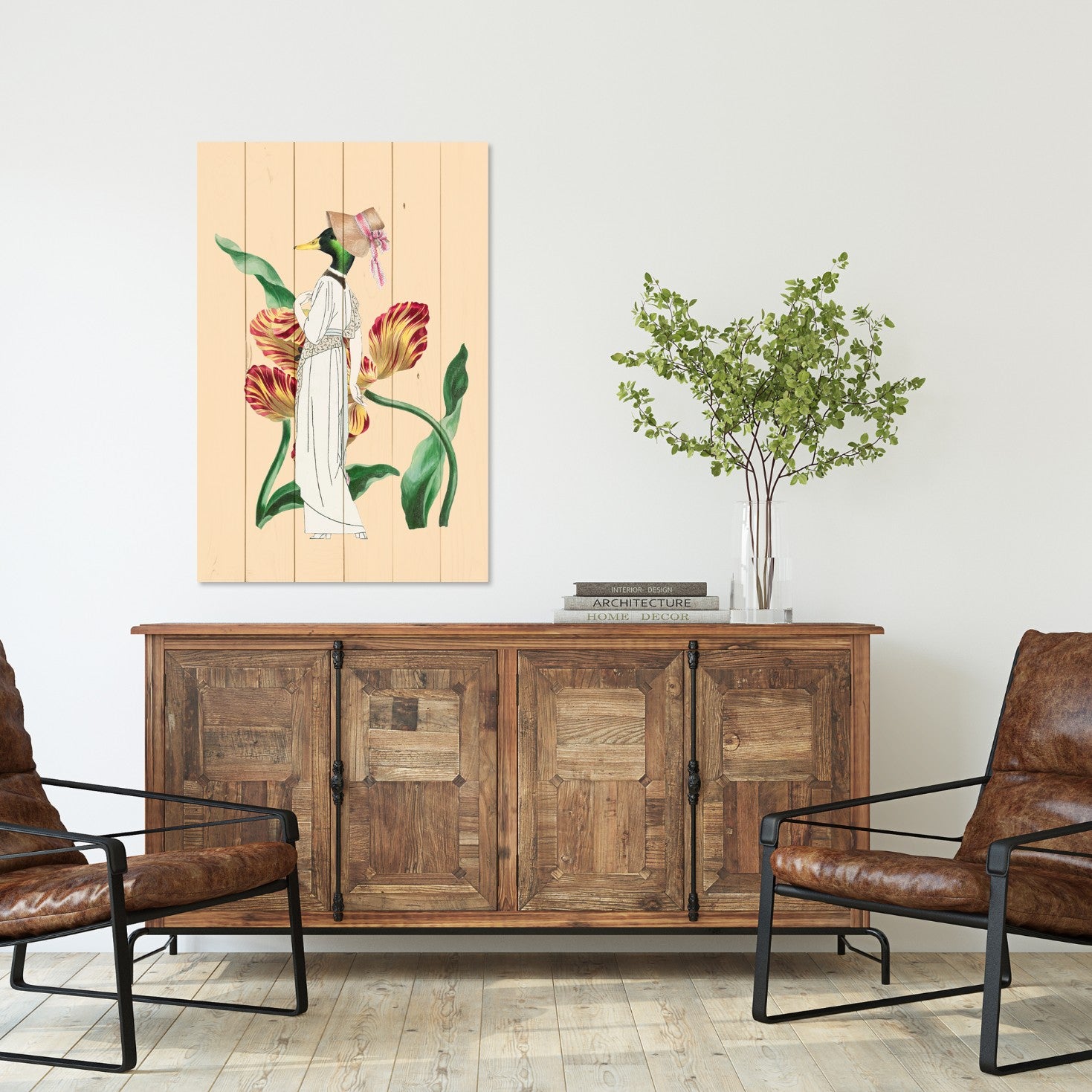 Bild Wood Exklusive Ente-40x60 cm