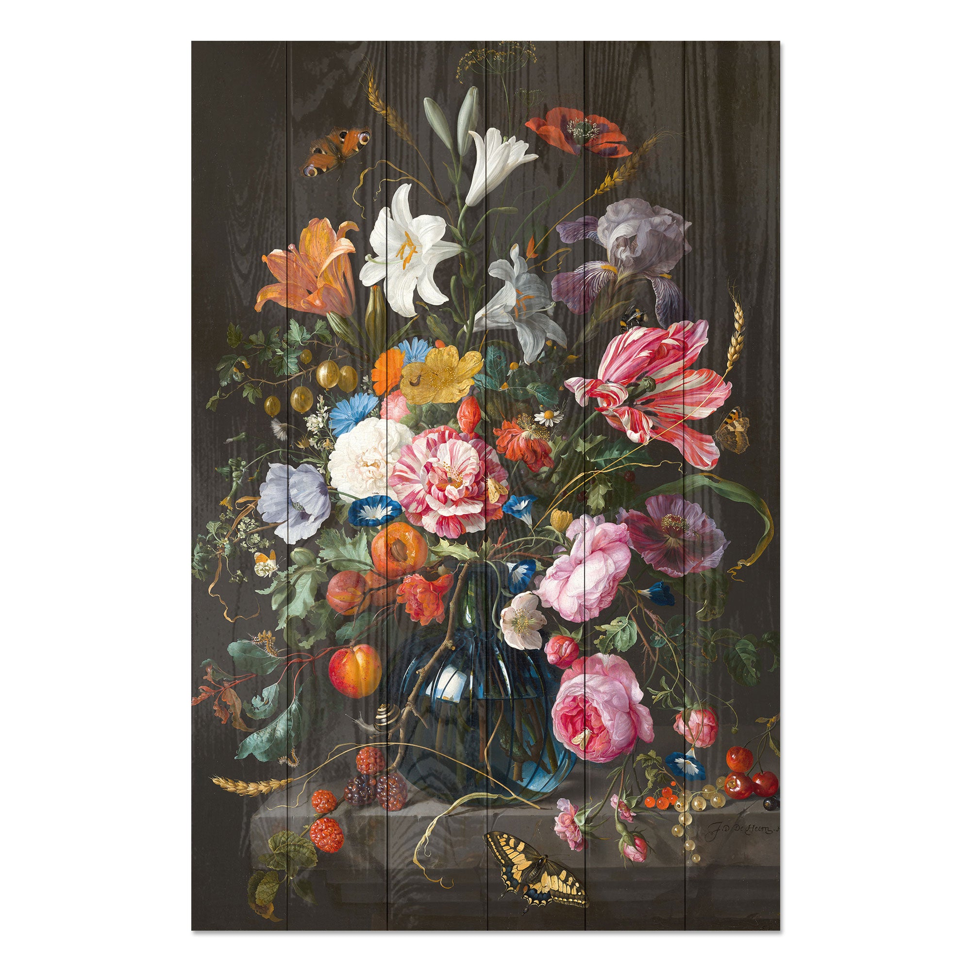 Bild Wood Bunter Blumenstrauß-50x70 cm