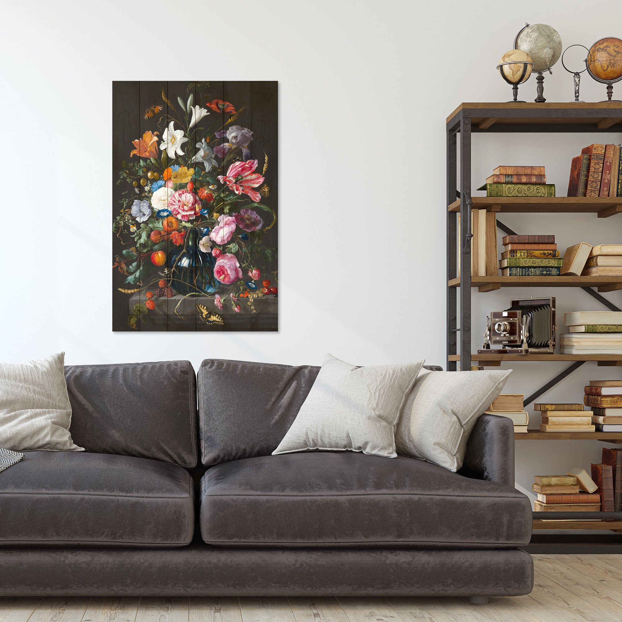 Bild Wood Bunter Blumenstrauß-30x40 cm