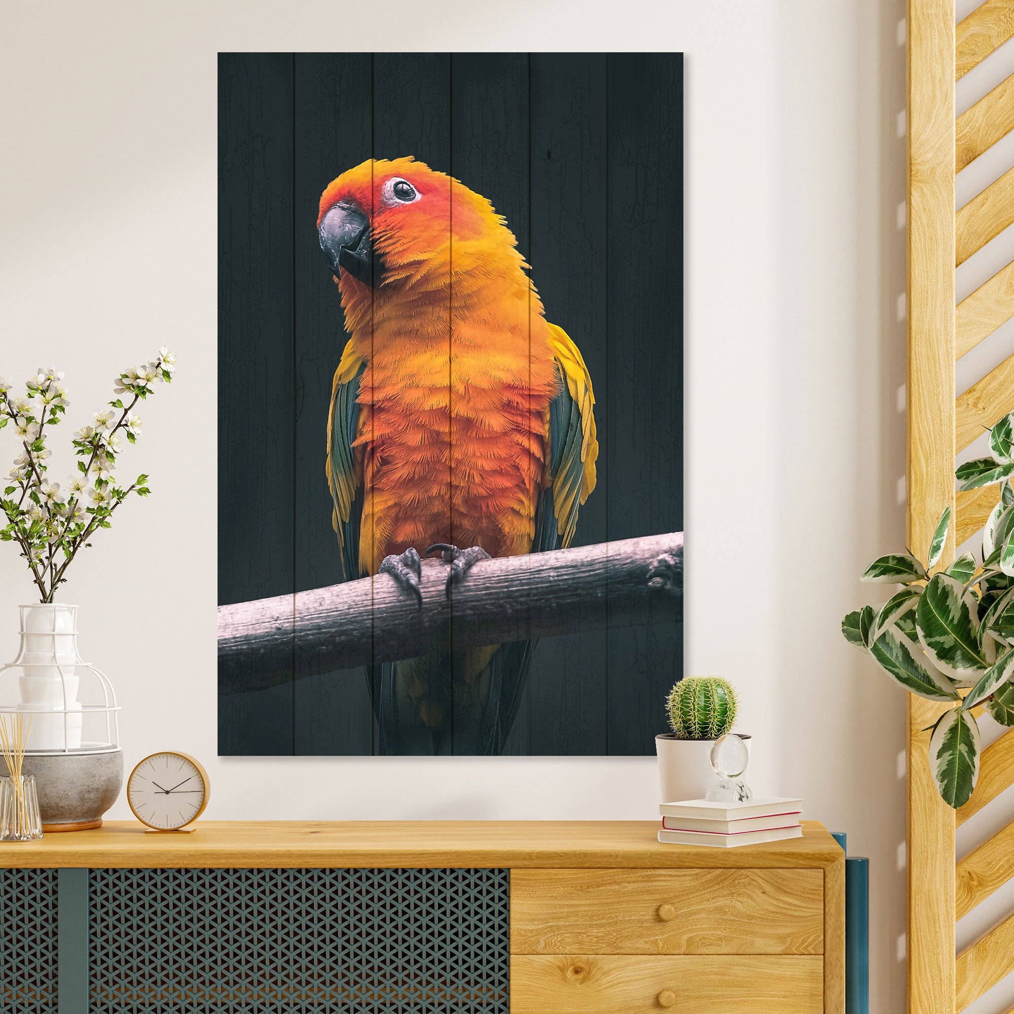 Bild Wood Papagei