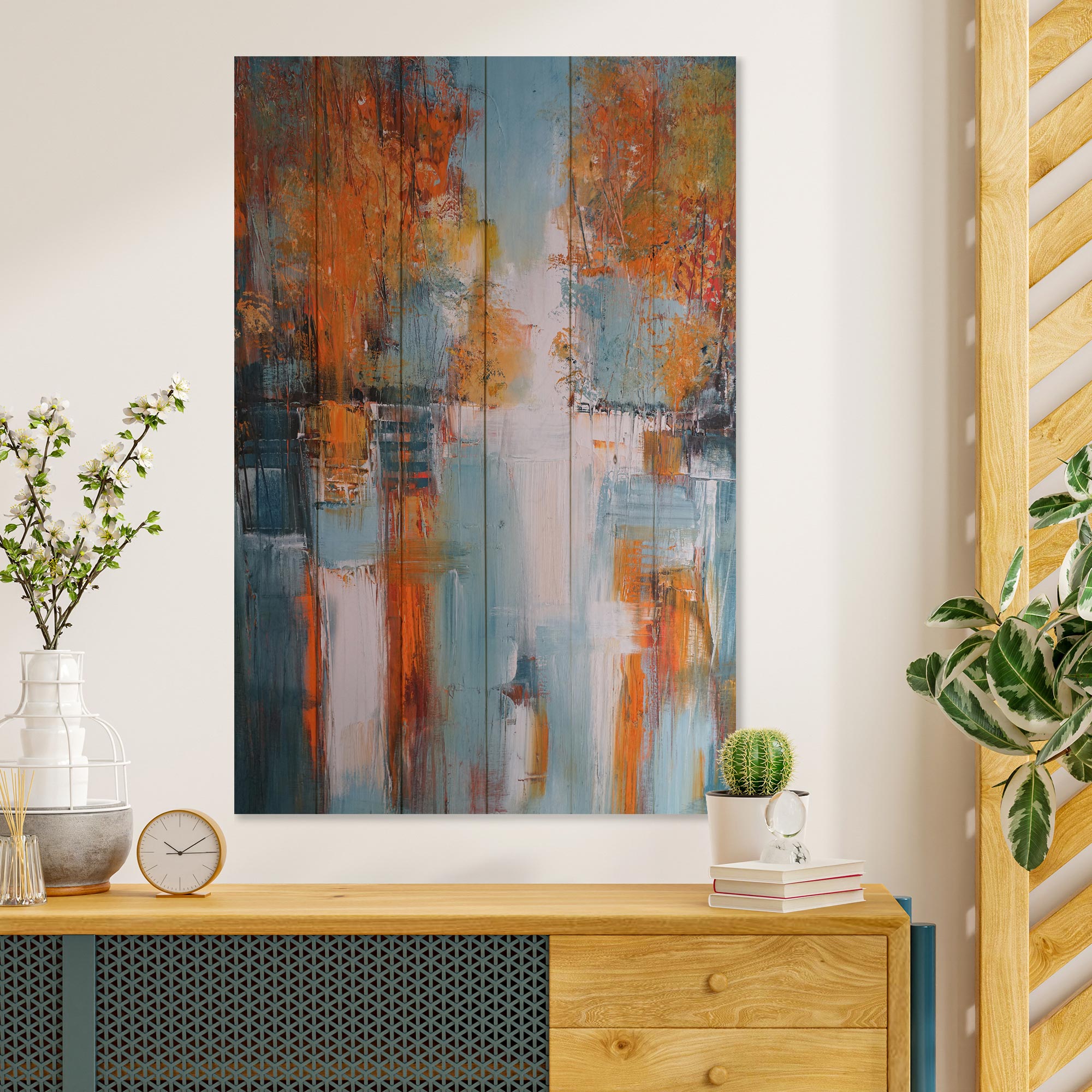 Bild Wood Abstrakte Landschaft-30x30 cm