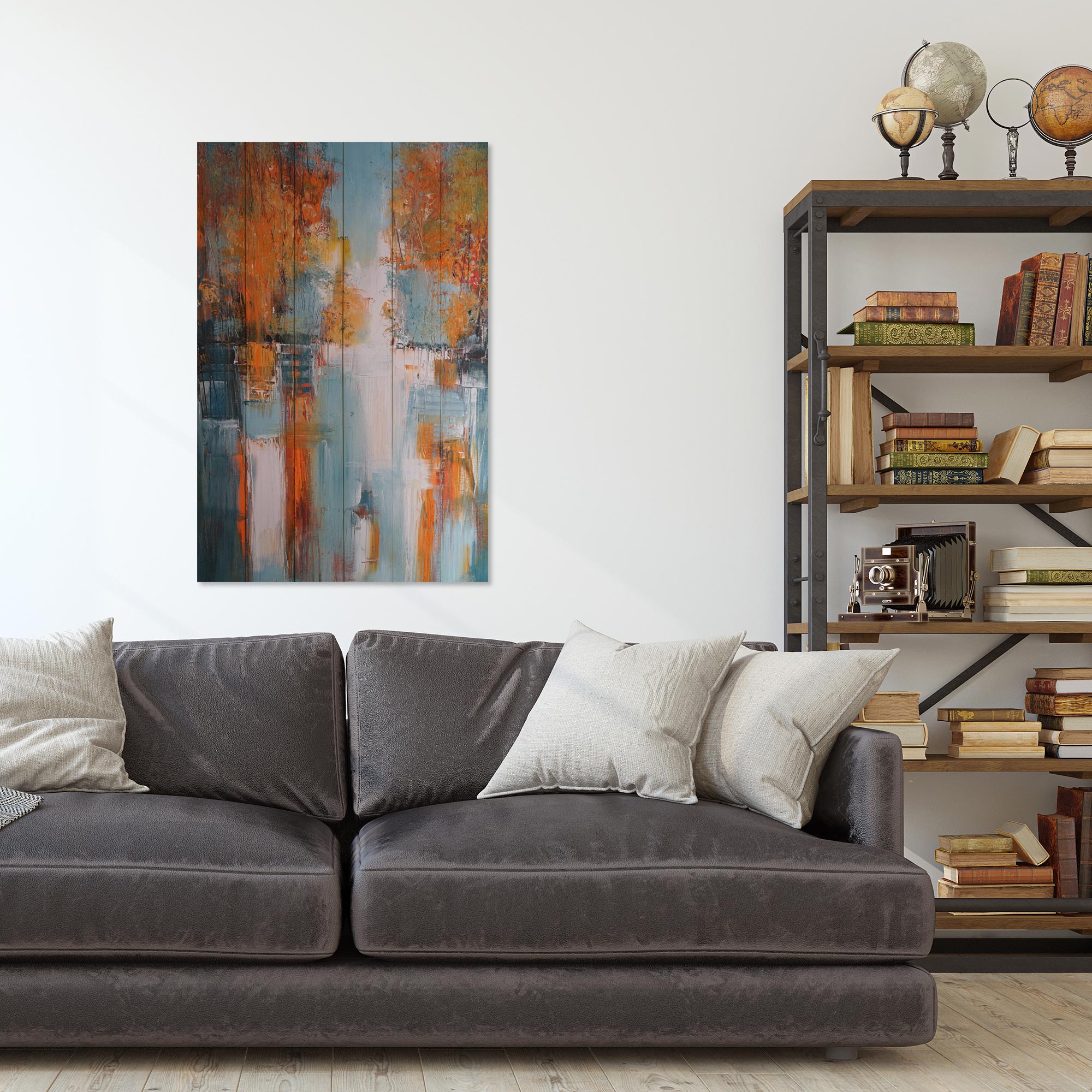 Bild Wood Abstrakte Landschaft-30x30 cm