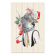 Bild Wood Antiker Papagei-30x30 cm