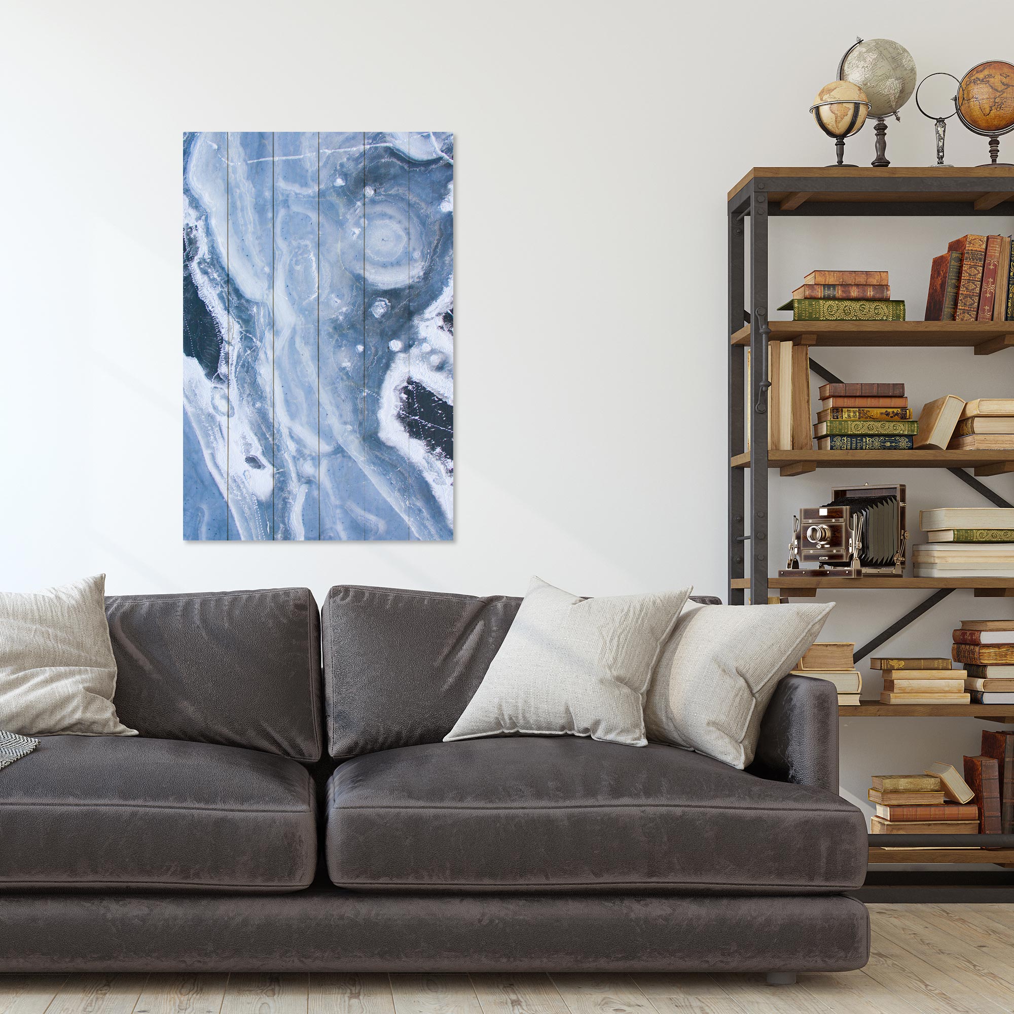 Bild Wood Blaue Abstraktion-30x40 cm