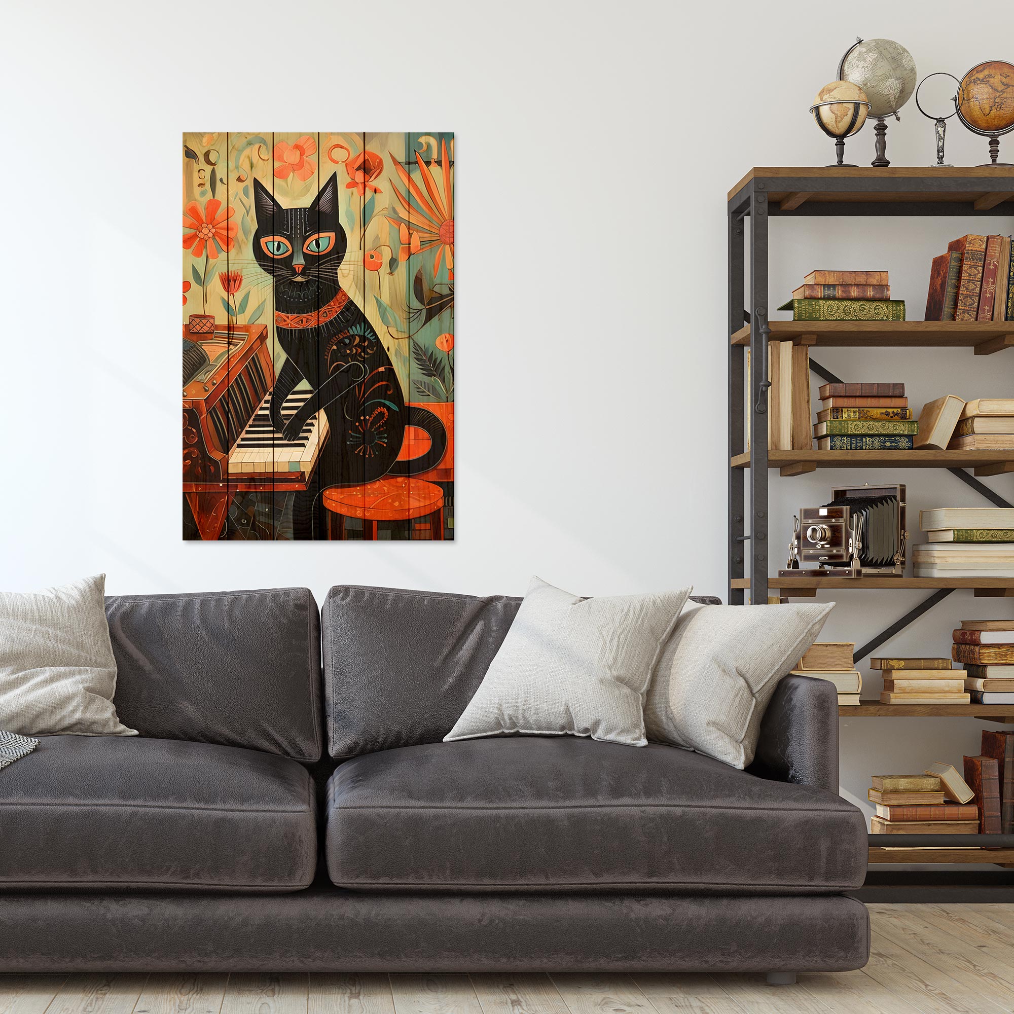 Bild Wood Lass mich an deinen Nerven spielen-50x70 cm