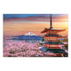 Bild Wood Kirschblüten und Fuji-Berg-40x60 cm