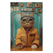 Bild Wood Ingenieur Katze