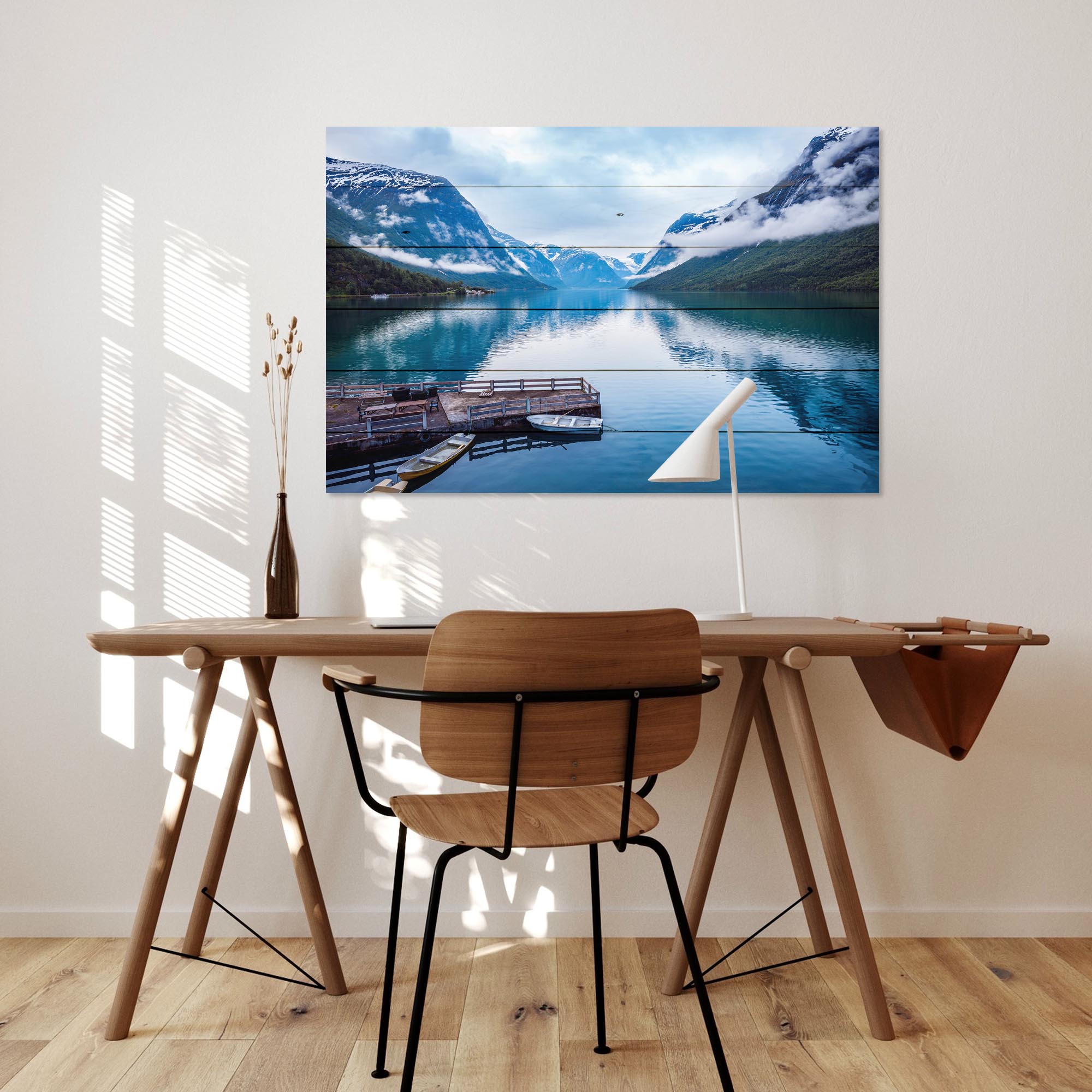 Bild Holz Oslo Schöner norwegischer See