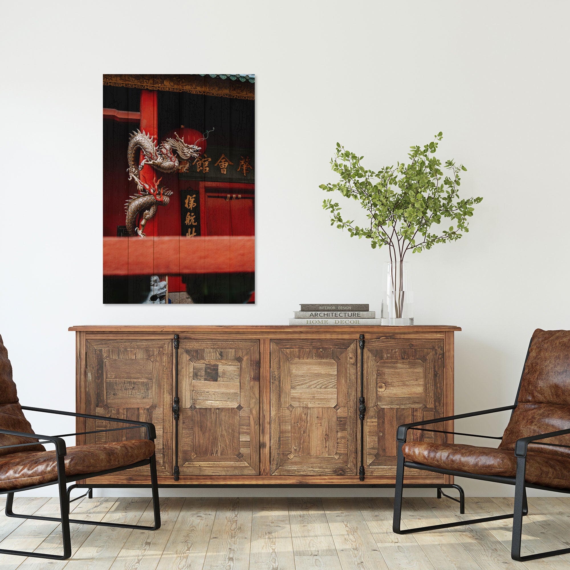 Bild Wood Chinesischer Drache-50x70 cm