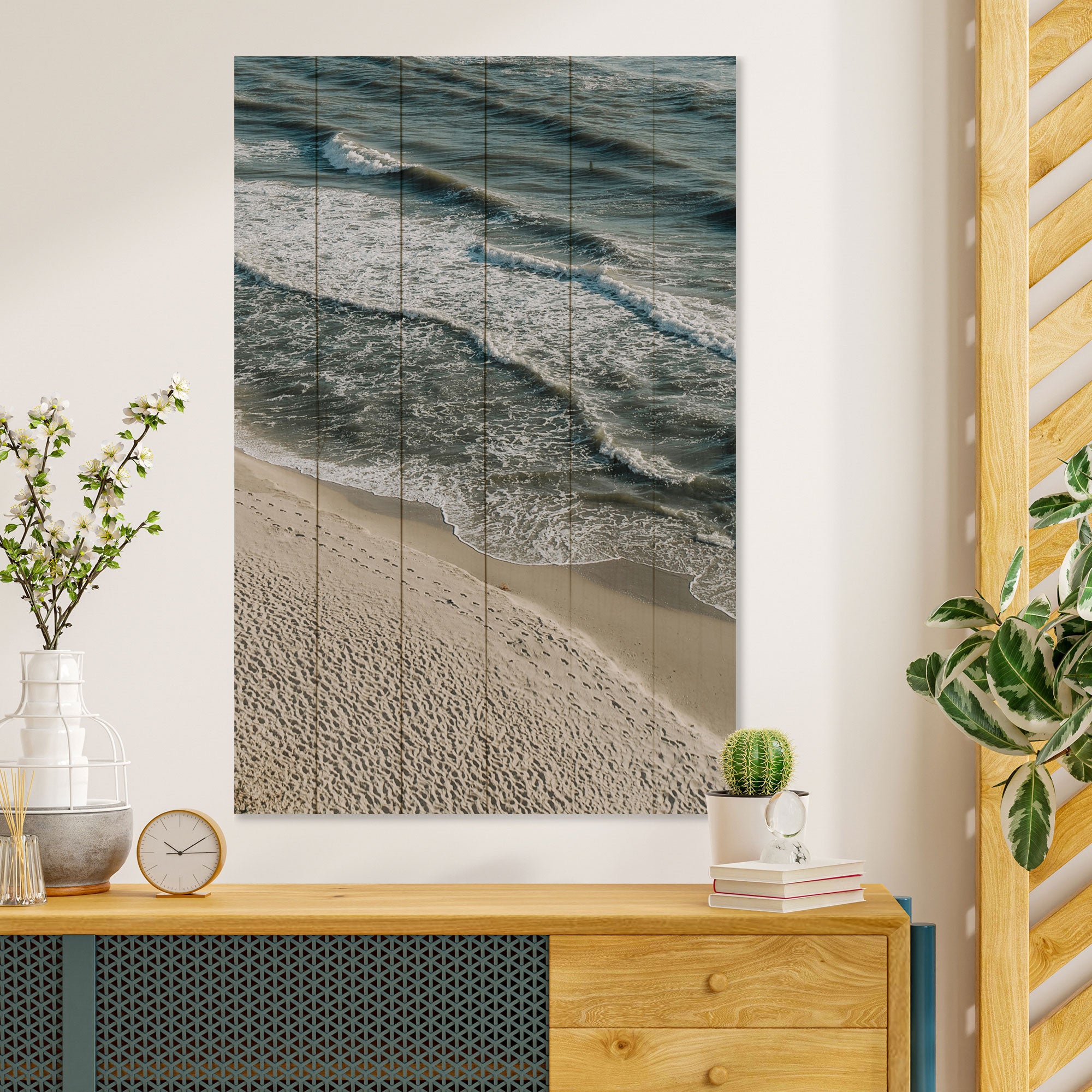 Bild Wood Ruhiger Strand-30x40 cm