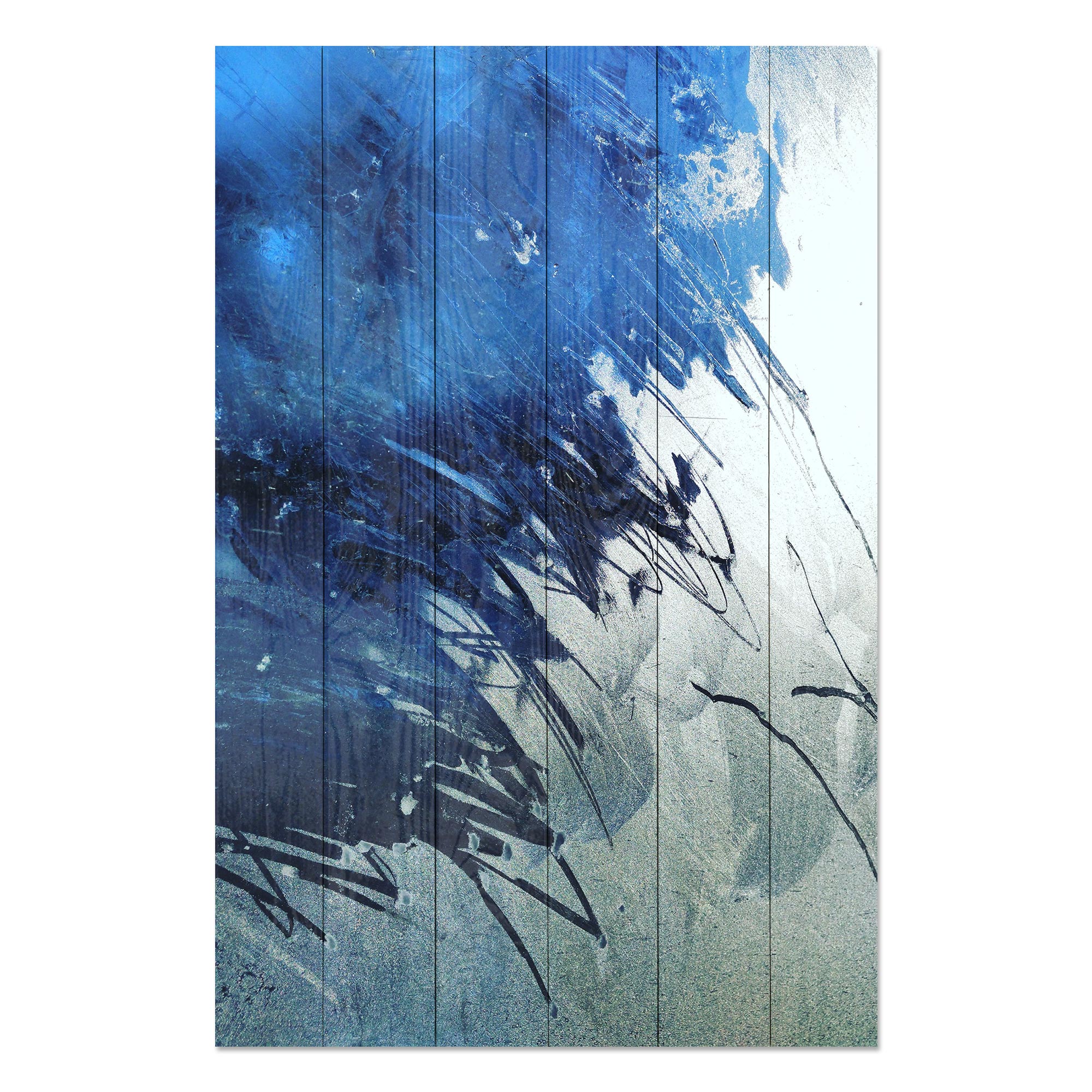 Bild Wood Blue Art Abstrakt-30x40 cm