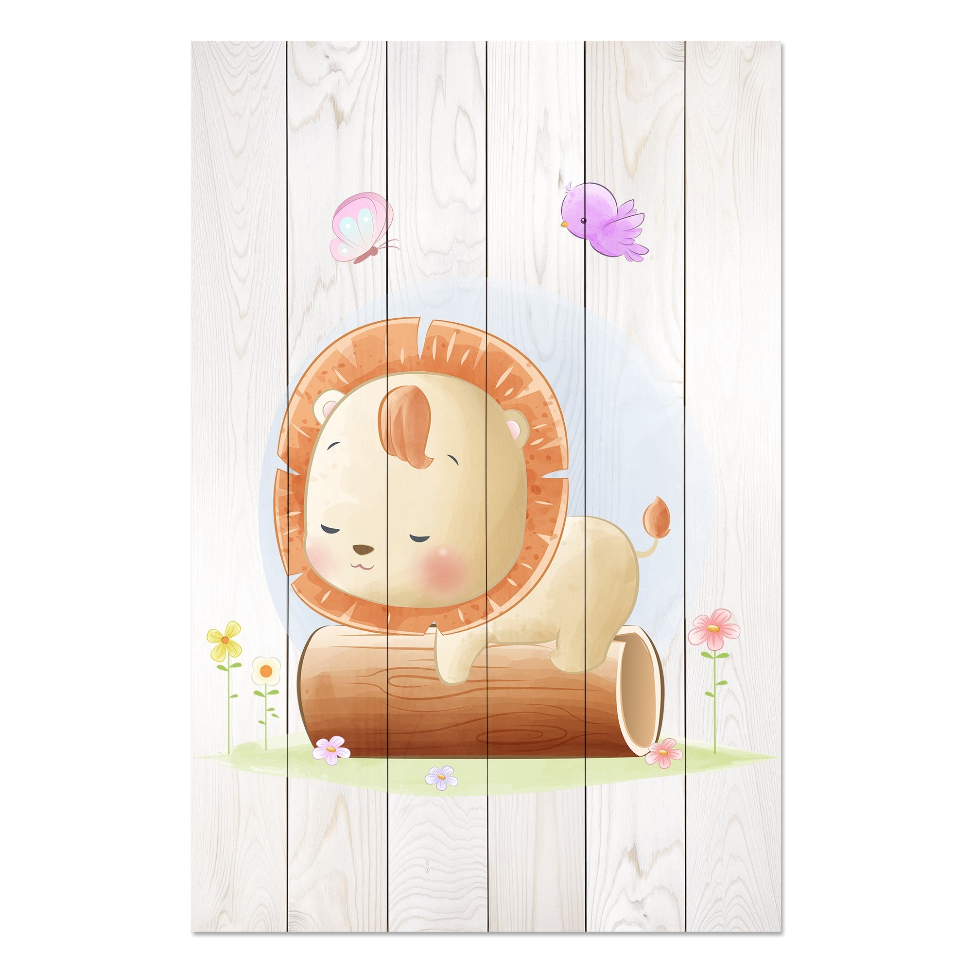 Bild Wood Sleepy Little Lion-40x60 cm