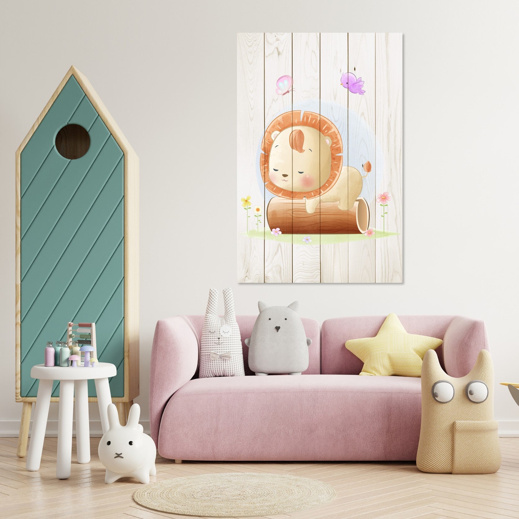 Bild Wood Sleepy Little Lion-40x60 cm