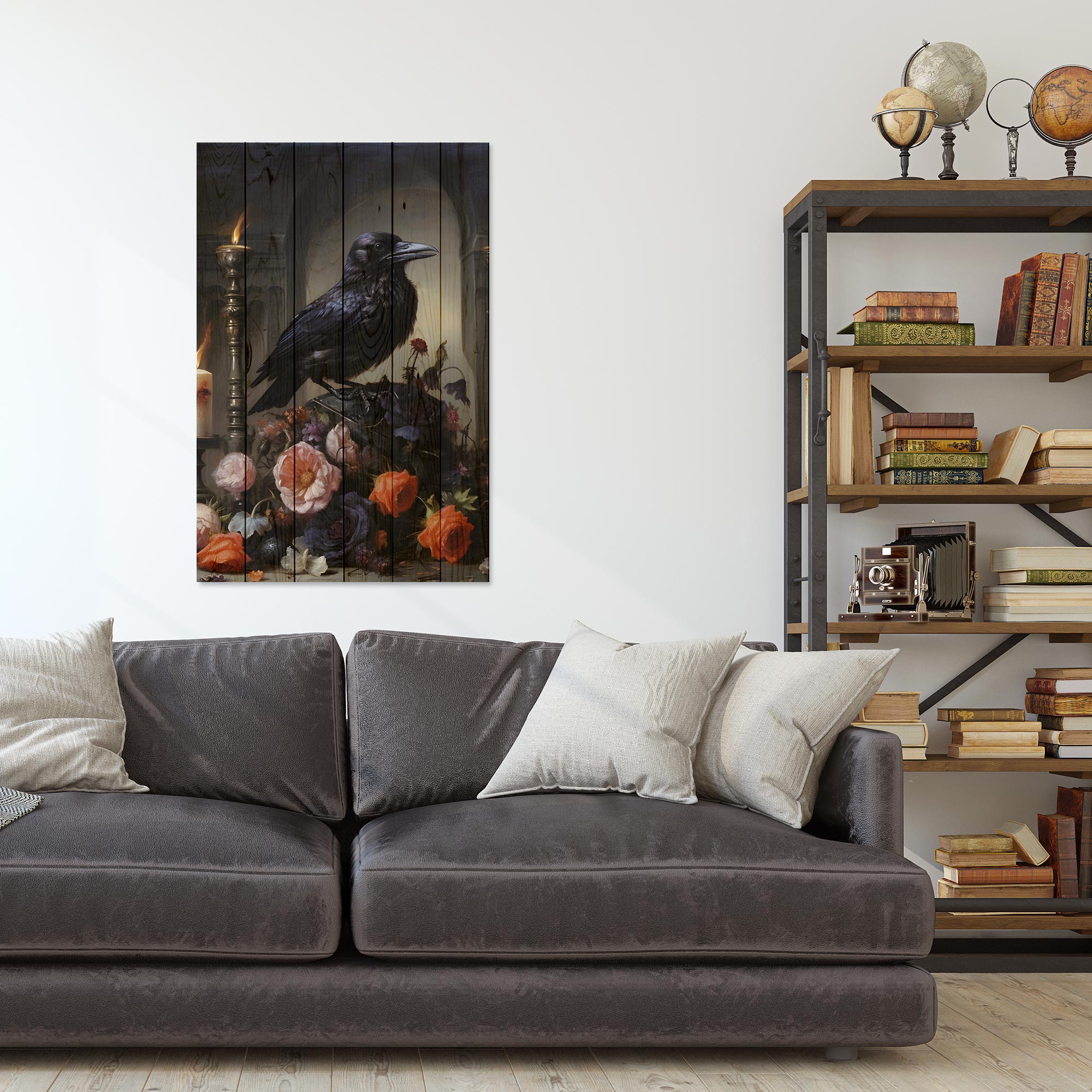 Bild Wood Crow Dark Academia-60x90 cm