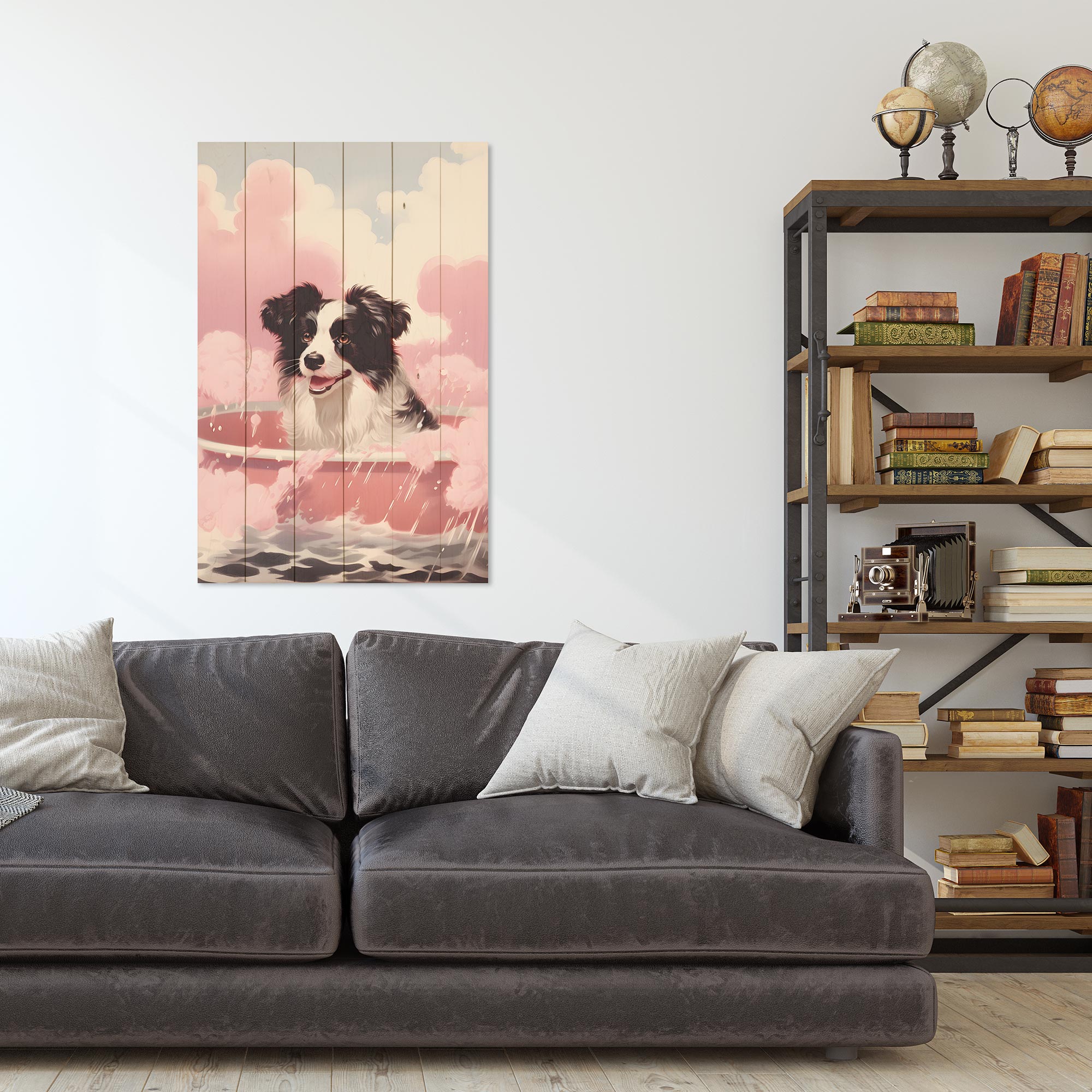 Bild Wood Dog Bath-50x70 cm