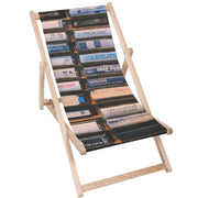 Holzliegestuhl Alte Schallplatten