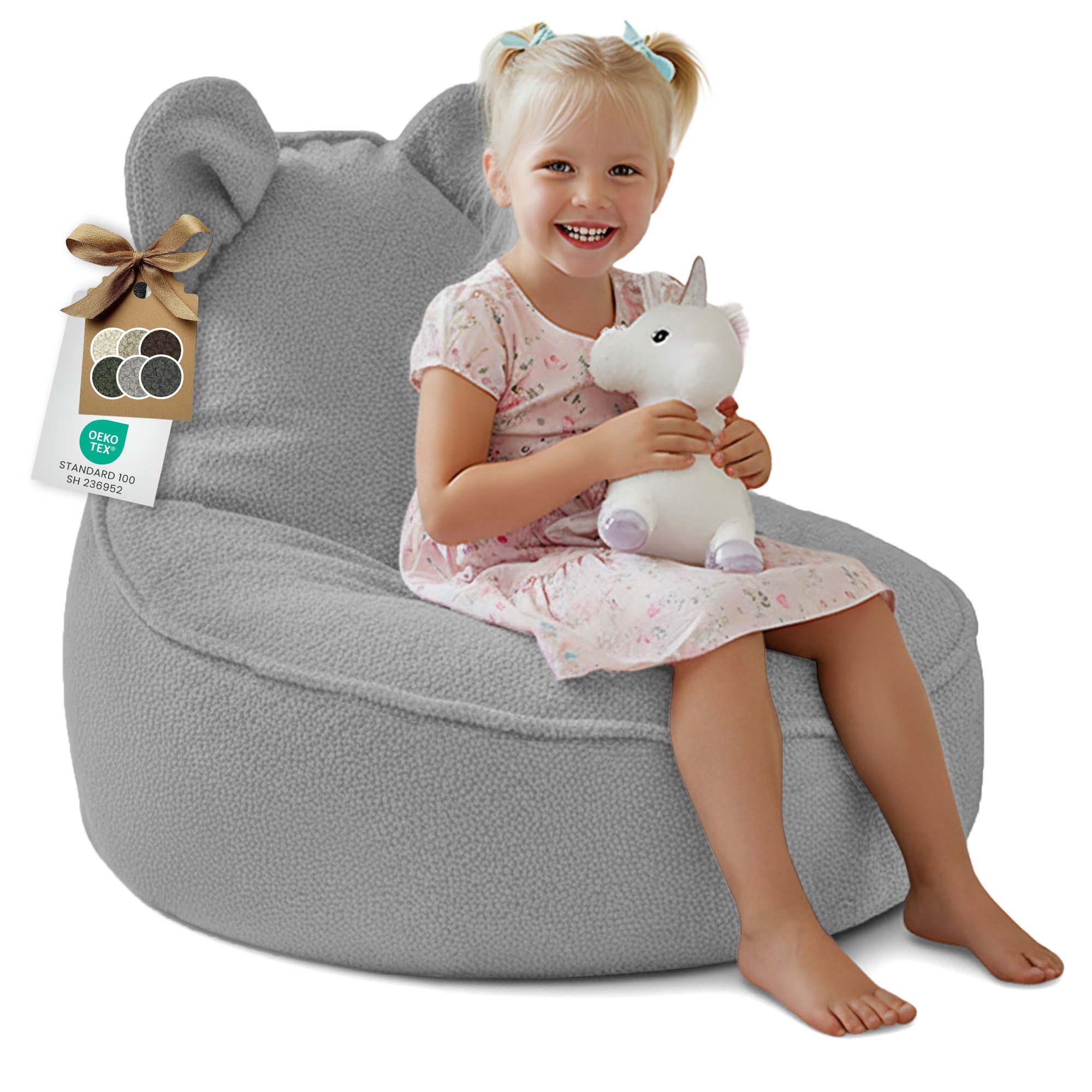 Sitzpouf Animo Maus Perlgrau