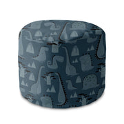 Runder Hocker Dark Cartoon Style Dinosaur-Oxford