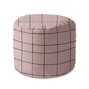 Runder Hocker Fußstütze Distorted Pink