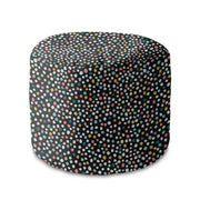 Runder Hocker Fußstütze Mehrfarbige Polka Dots